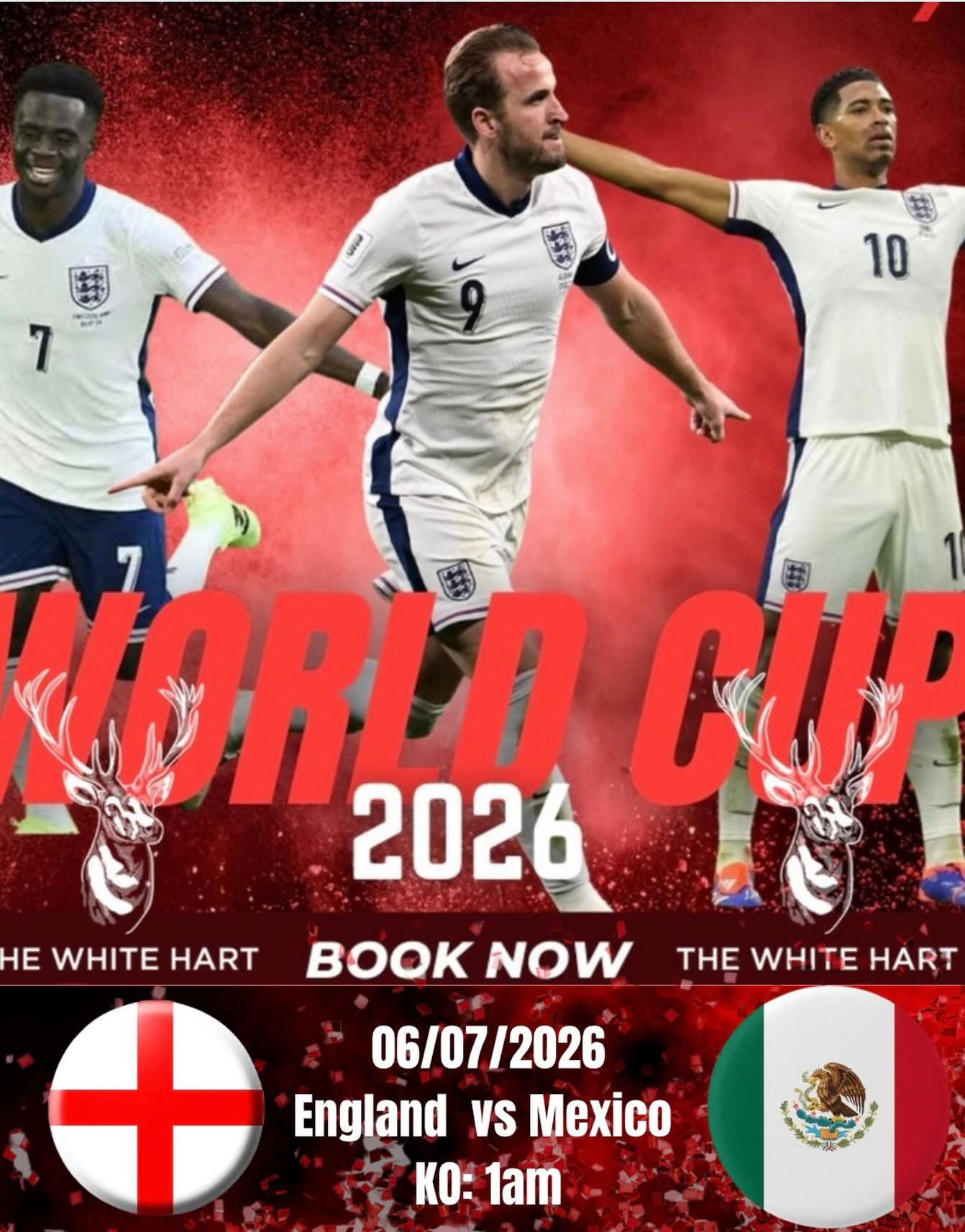 Yes it’s coming home.. we are open!!! Book your table