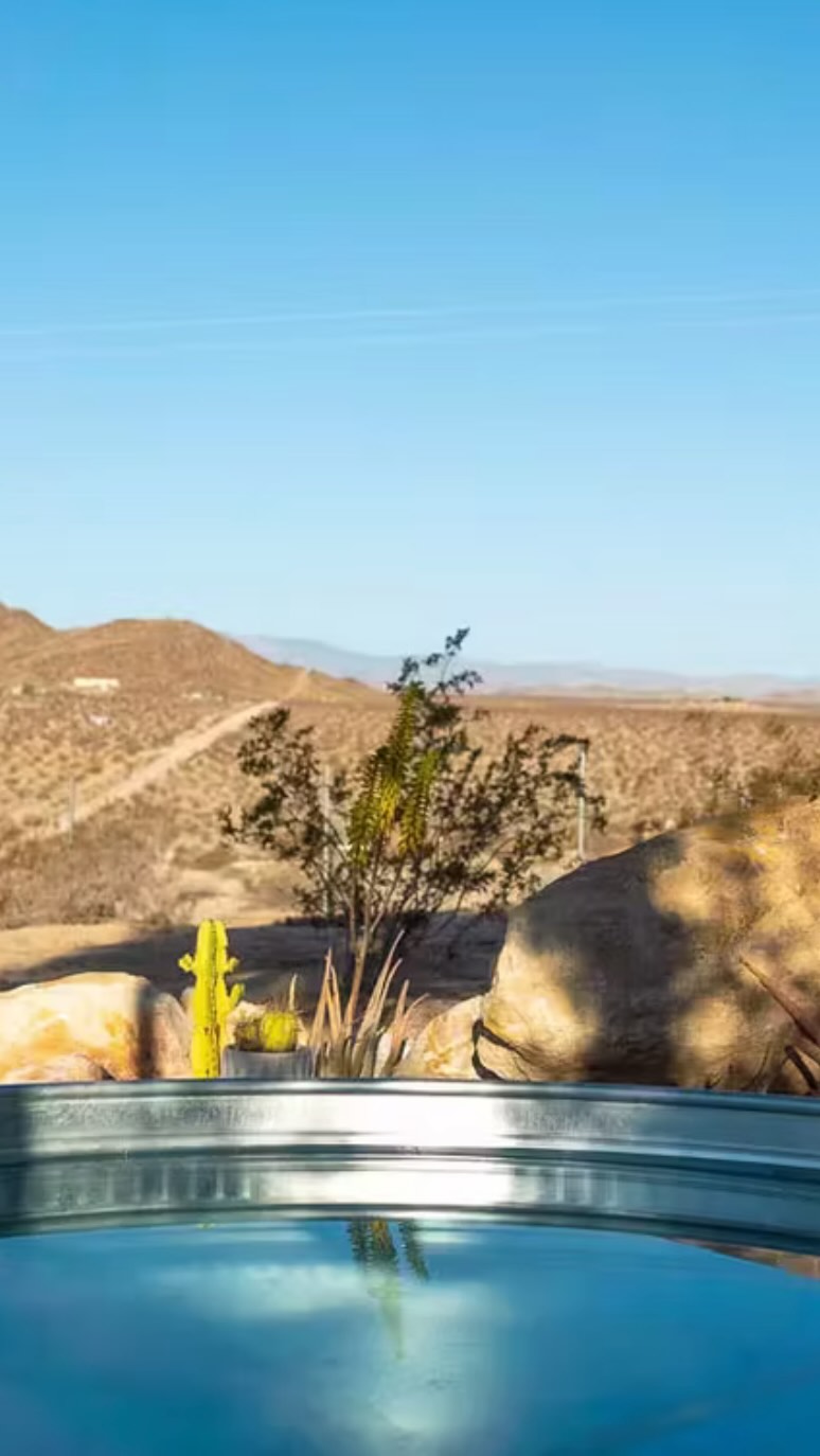 Living in slow motion. A glimpse into what it feels like at an artist’s sanctuary in Joshua Tree, California.
+ Pamoramic windows framing miles of desert and Mountain View’s
+ Outdoor cinema
+ Cowboy pool + hot tub
+ Firepit and propane bbq
A home filled with character, light, and warmth. The Art House was created to inspire and restore. Direct booking link in bio. Book for your quiet mid summer escape.
#getaway #desertviews #artistsretreat #propertymanagment