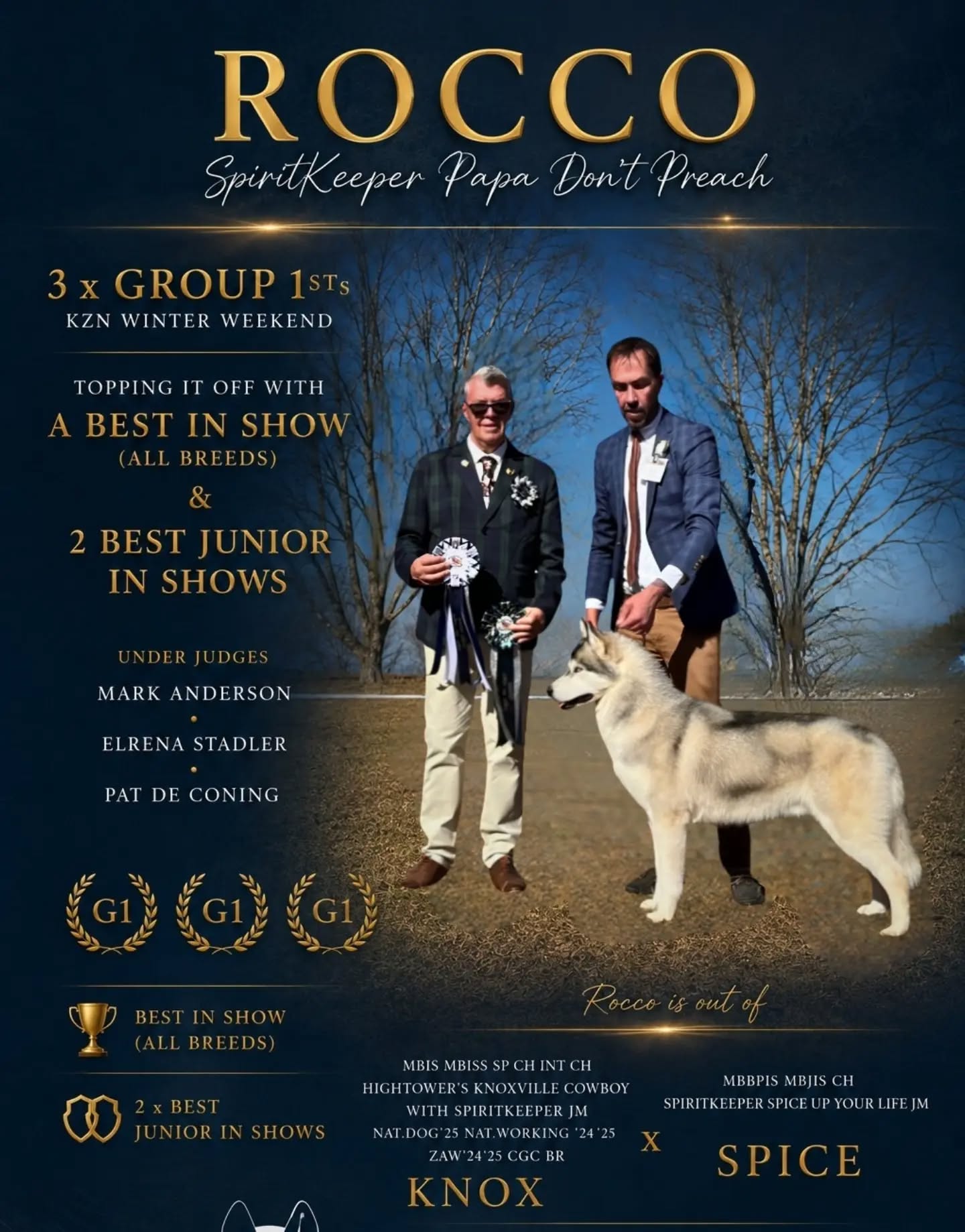 BIS & MBJIS - ROCCO
SpiritKeeper Papa Don't Preach
#bestinshow #spiritkeepersiberianhuskies #siberianhuskiesofinstagram #showdogsofinstagram #kusaregistered