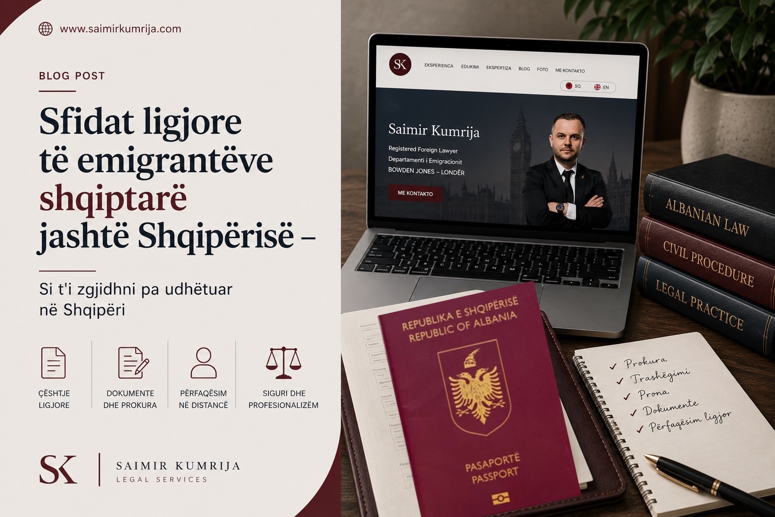 Sfidat ligjore të emigrantëve shqiptarë jashtë Shqipërisë – Si t'i zgjidhni pa udhëtuar në Shqipëri
Shumë emigrantë shqiptarë përballen me probleme që kërkojnë zgjidhje nga distanca, sidomos kur bëhet fjalë për:
🏠 Çështje pronësie
👥️ Divorc - Shkurorëzim
✍🏻 Çështje penale
📄 Dokumente dhe prokura
⚖️ Përfaqësim ligjor
👨👩👧 Trashëgimi dhe çështje familjare
🔐 Këshillim i sigurt dhe profesional
Lajmi i mirë është se shumë procedura mund të ndiqen pa qenë e nevojshme të udhëtoni menjëherë në Shqipëri. Me këshillimin e duhur ligjor, mund të kuptoni më qartë të drejtat tuaja, dokumentet që ju duhen dhe hapat që duhet të ndiqni. ✅
📌 Në blogun e ri shpjegojmë sfidat më të zakonshme ligjore për emigrantët shqiptarë dhe si mund të zgjidhen në distancë.
🔗 Lexoni artikullin e plote ne story!
#SaimirKumrija #LegalServices #ShqiptaretJashte #EmigrantetShqiptare #ShqiptaretNeUK