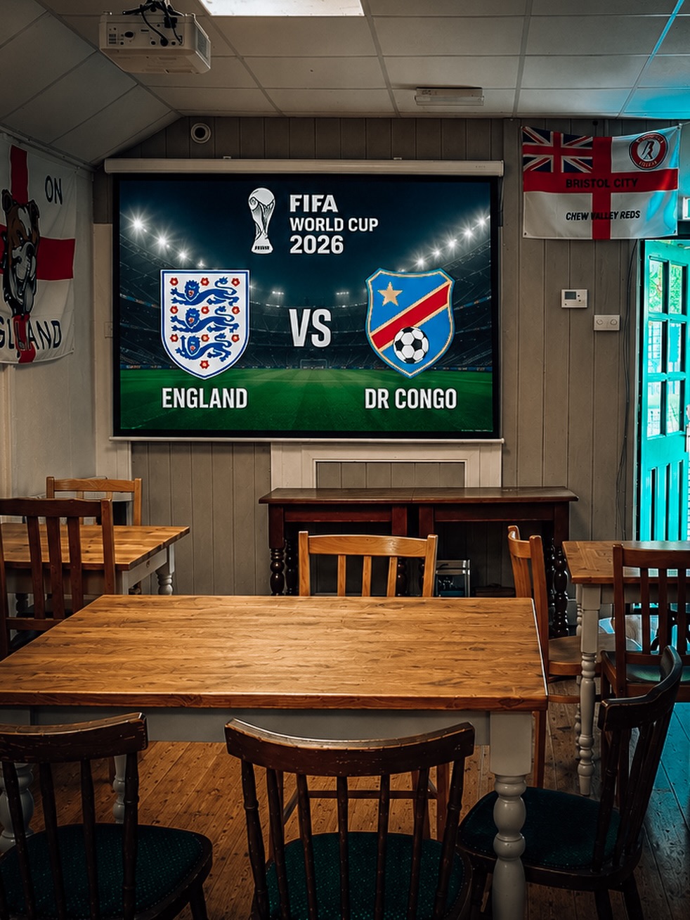 The knockout stages are here… 👀🏆
England vs DR Congo, live from 5pm today on our big screen! ⚽️
🍺 £5 pints | 5–7pm
🍔 Burger & pint £20 // Two for £30 | 5–7pm
Come cheer England into the next round!