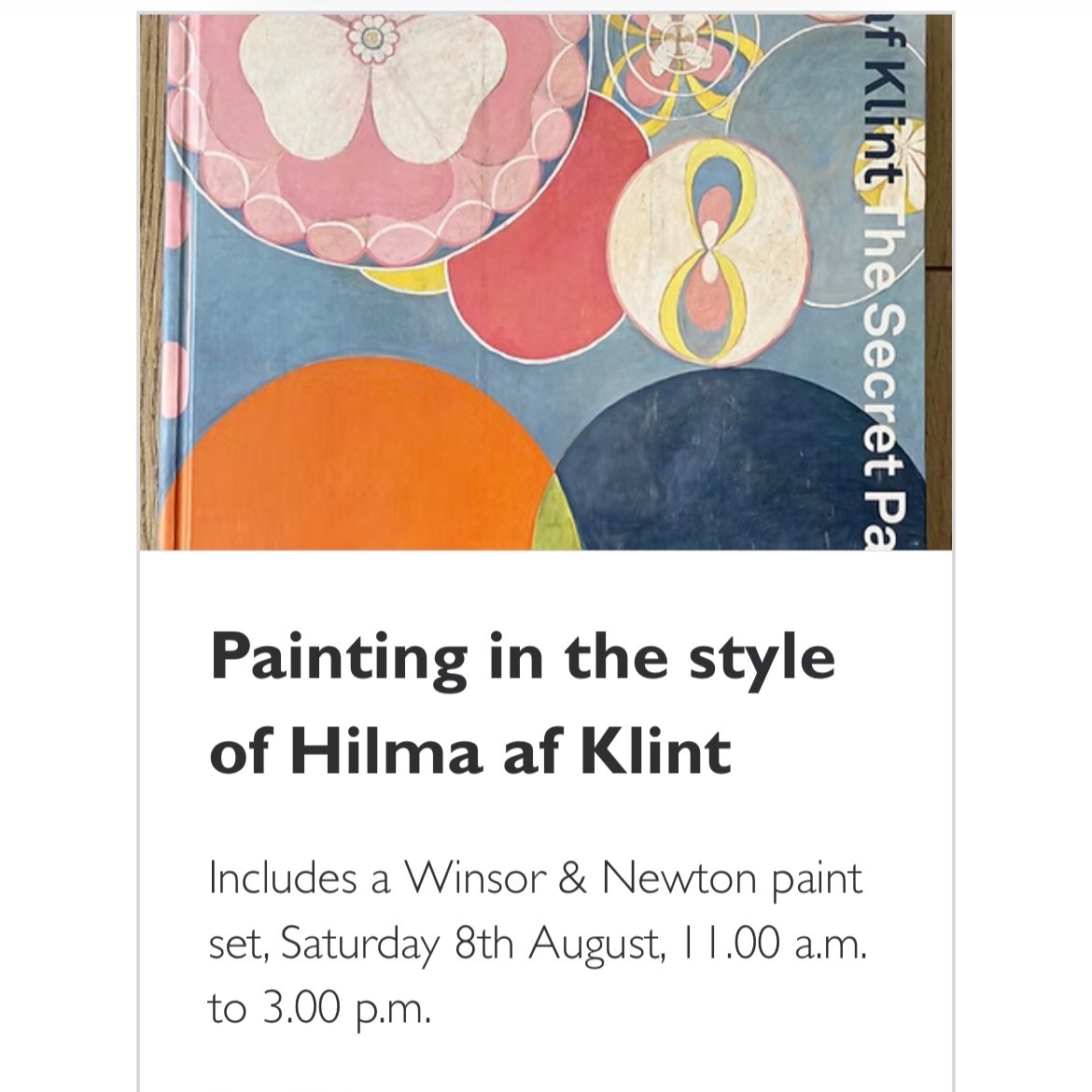 There are now two dates scheduled for painting workshops. If you would like to learn or improve your painting skills, have a look at my website for more details and bookings.
Both workshops include a choice of beautiful Winsor & Newton paint sets, which you can take home for future projects.
The first two paintings shown are by the artist Hilma af Klint, the book accompanied the exhibition by the Art Gallery of New South Wales, I can highly recommend it. The book includes a comprehensive background to the artist, with many works beautifully reproduced. In the workshop we will celebrate the work of Hilma af Klint, and produce our own inspired painting.
@winsorandnewton
#winsorandnewtonwatercolors #artworkshopmanchester #manchester
