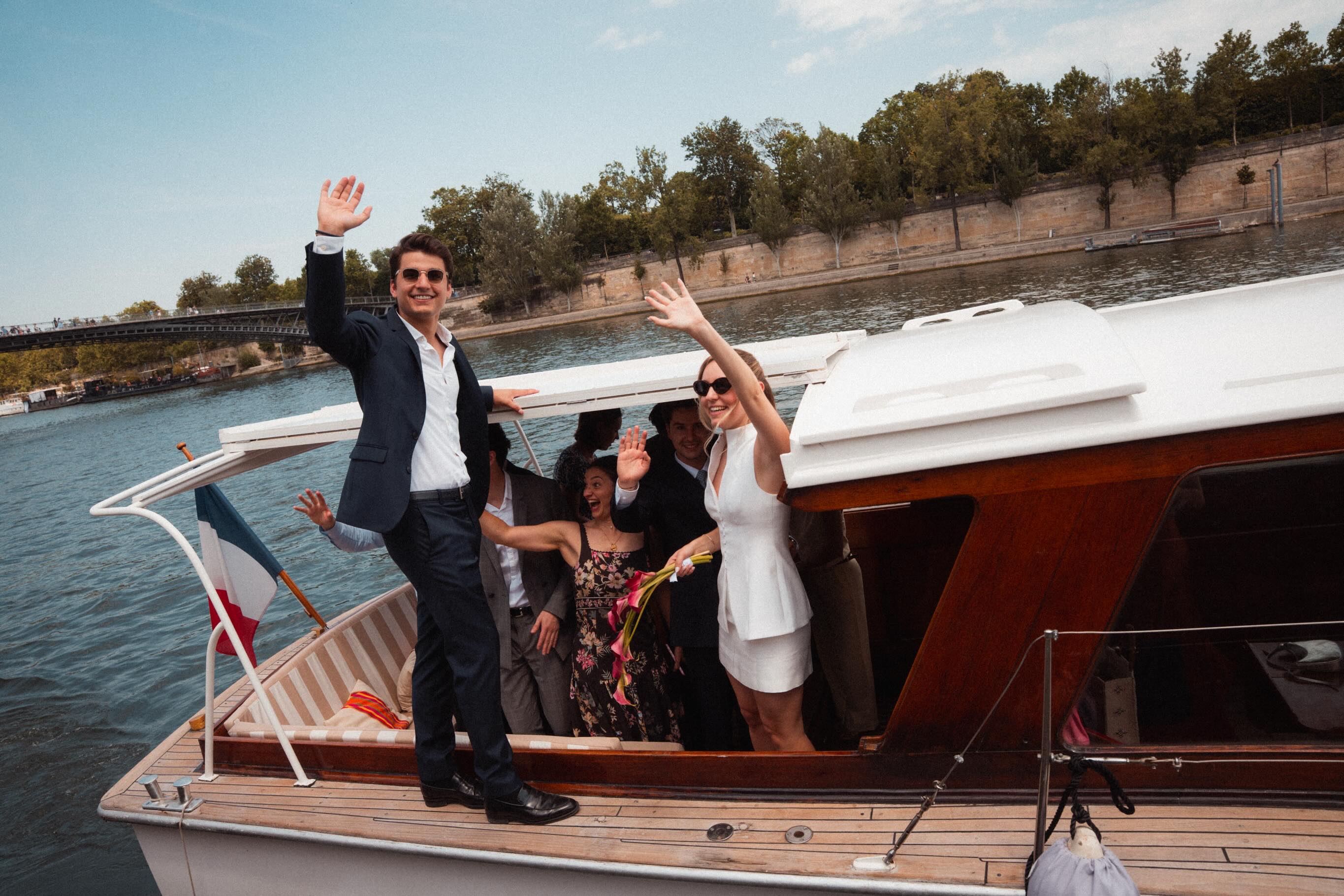 Alice & Julien wedding on @parisyacht1 ✨