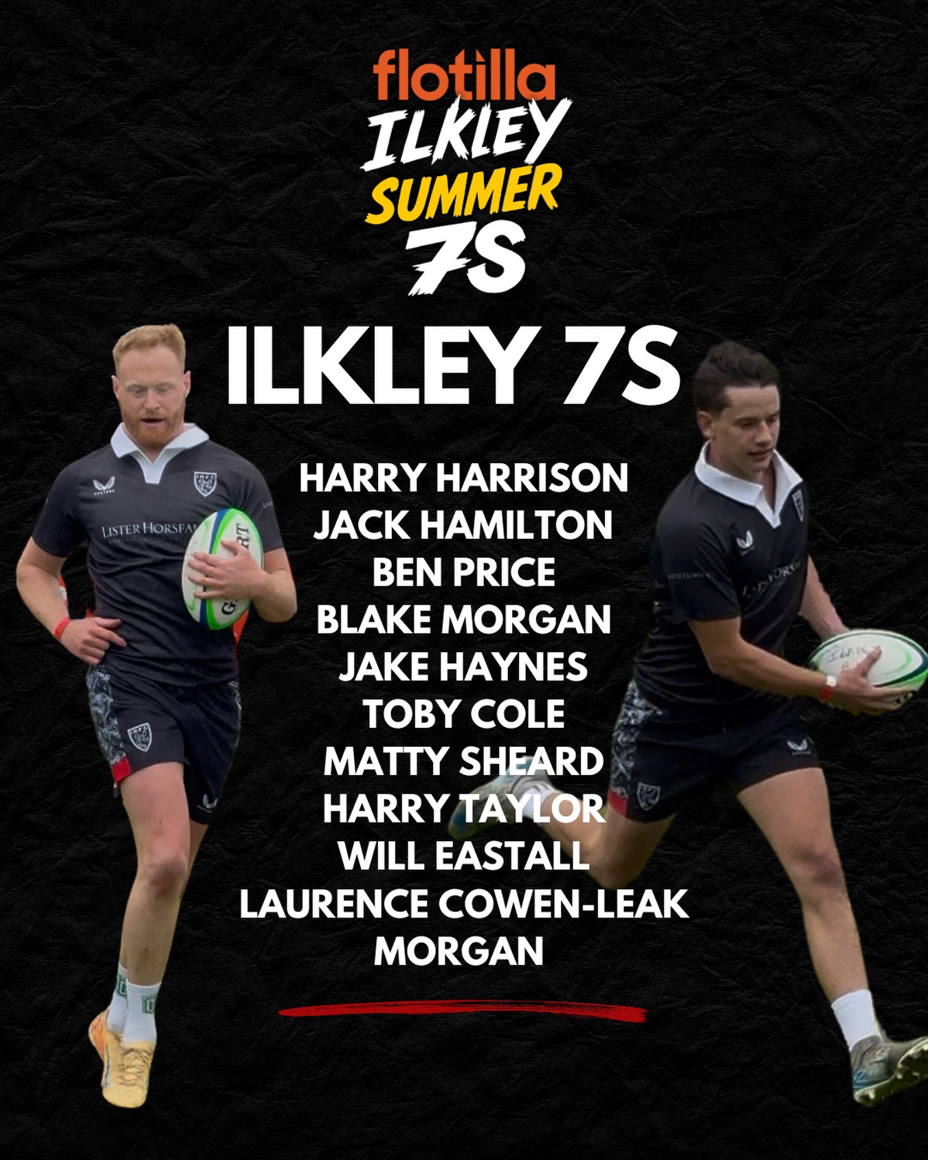 Your Ilkley 7s team for today at the Flotilla Ilkley Summer 7s!
Good luck lads and hope all teams have a great day.
#uptheilk