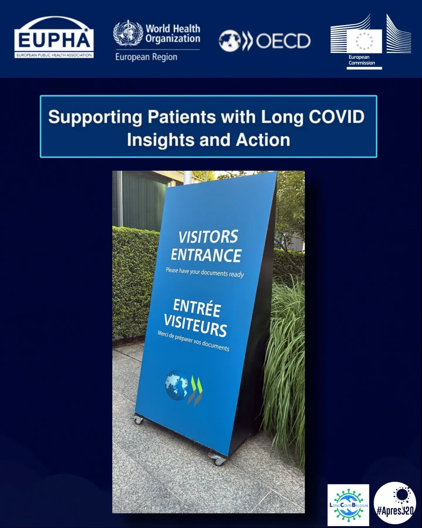 📢 « Nous ne pouvons pas les laisser tomber. » 📢
🙏Nous avons été profondément honorés de représenter la voix des patients au Centre de conférences de L'OECD - OCDE à Paris lors de l'événement du 24 juin 2026 « Supporting Patients with #LongCOVID: Insights and Action », aux côtés de nos pairs Tomaso Antonacci (expert patient, @longcovidbelgium ) et Lindsay Skipper (Patient Advocate and Expert, Physiotherapst and Resercher, UK)
📍Un grand merci à l'OECD - OCDE, à la Commission européenne DG Santé European Commission et à l'Organisation mondiale de la Santé (WHO Regional Office for Europe) de nous avoir offert cette tribune essentielle.
🎯Cette conférence dans son ensemble fut un rappel brutal de l'ampleur du défi qui reste à relever. Le nouveau rapport de l'OECD - OCDE sur le #CovidLong a dressé un tableau accablant. À l'avenir, les pertes projetées de 0,1 à 0,2% du PIB pourraient atteindre 135 milliards de dollars par an au cours de la prochaine décennie, soit l'équivalent de la totalité du budget annuel de la santé des Pays-Bas ou de l'Espagne.
💔Ce que ces chiffres ne capturent pas, mais qui est ressorti avec force lors du dialogue politique avec les patients, c'est le coût humain. Les séquelles du #CovidLong sont bien réelles, graves et chroniquement sous-estimées par des systèmes de santé qui ne sont pas conçus pour prendre en charge les syndromes post-infectieux aigus.
💔Trop de patients font face au gaslighting (déni médical): leurs symptômes sont rejetés, leur souffrance minimisée, leur crédibilité remise en question. L'ombre persistante de la pandémie plane encore sur des millions de vies, et nous nous devons tous de prendre ces patients au sérieux.
💡C'est exactement la raison pour laquelle #ApresJ20 -Association Covid Long France a choisi cette tribune internationale pour présenter son tout nouveau Livre blanc pour les acteurs de la vie professionnelle.
⏬Suite en commentaire⏬