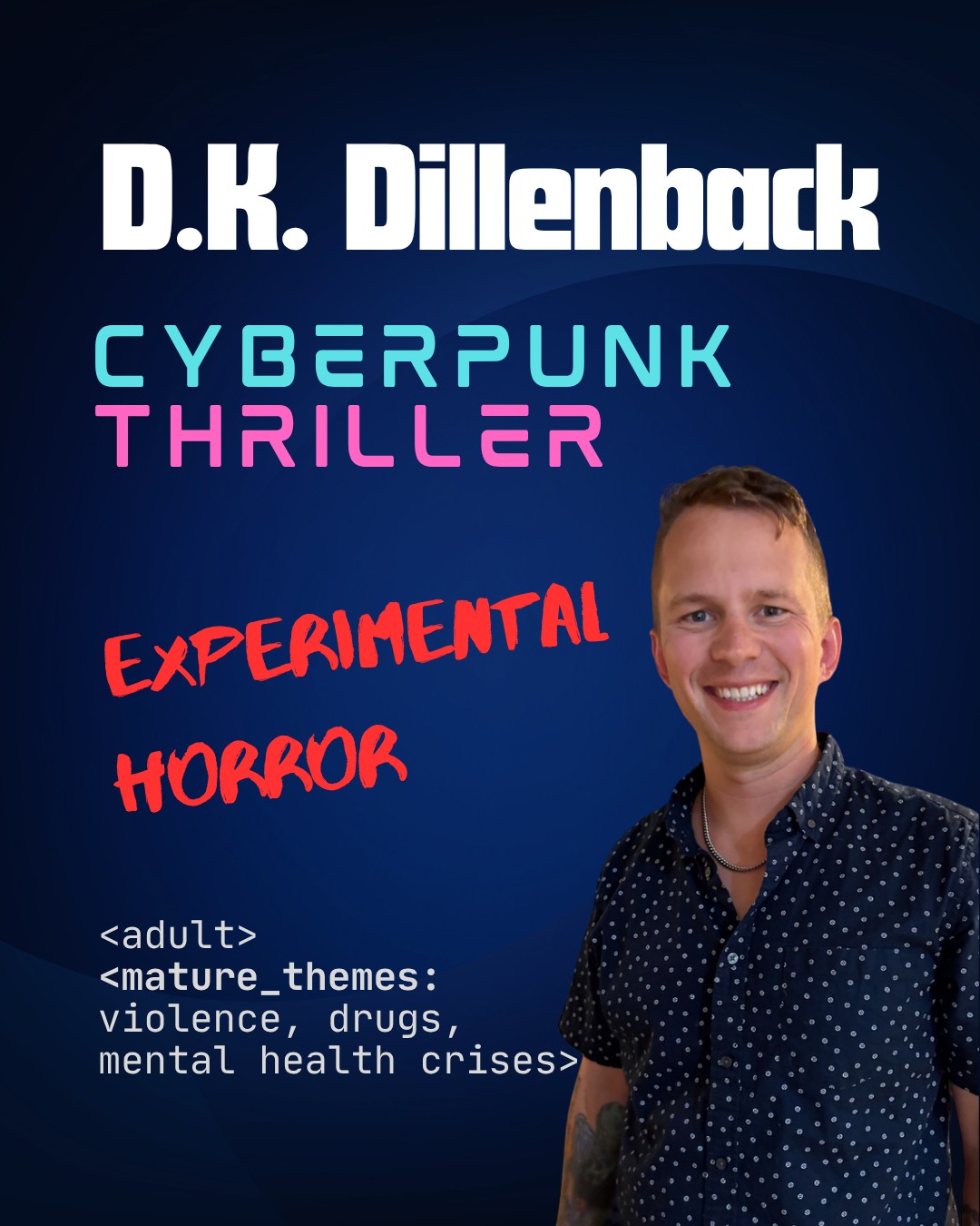 Hi! Call me DK. I’m a part-time indie author, and full-time paradox. I make a living as a military strategist but have never quite shed my anarcho-punk affinities. Check out my inaugural substack post and a quick introduction to my debut sci-fi novel, "MIR.EXE"
https://open.substack.com/pub/dkdillenback/p/mirexe?utm_campaign=post-expanded-share&utm_medium=web
#scifi #sciencefiction #cyberpunk #books #bookish #indieauthor #indiescifi #syfy