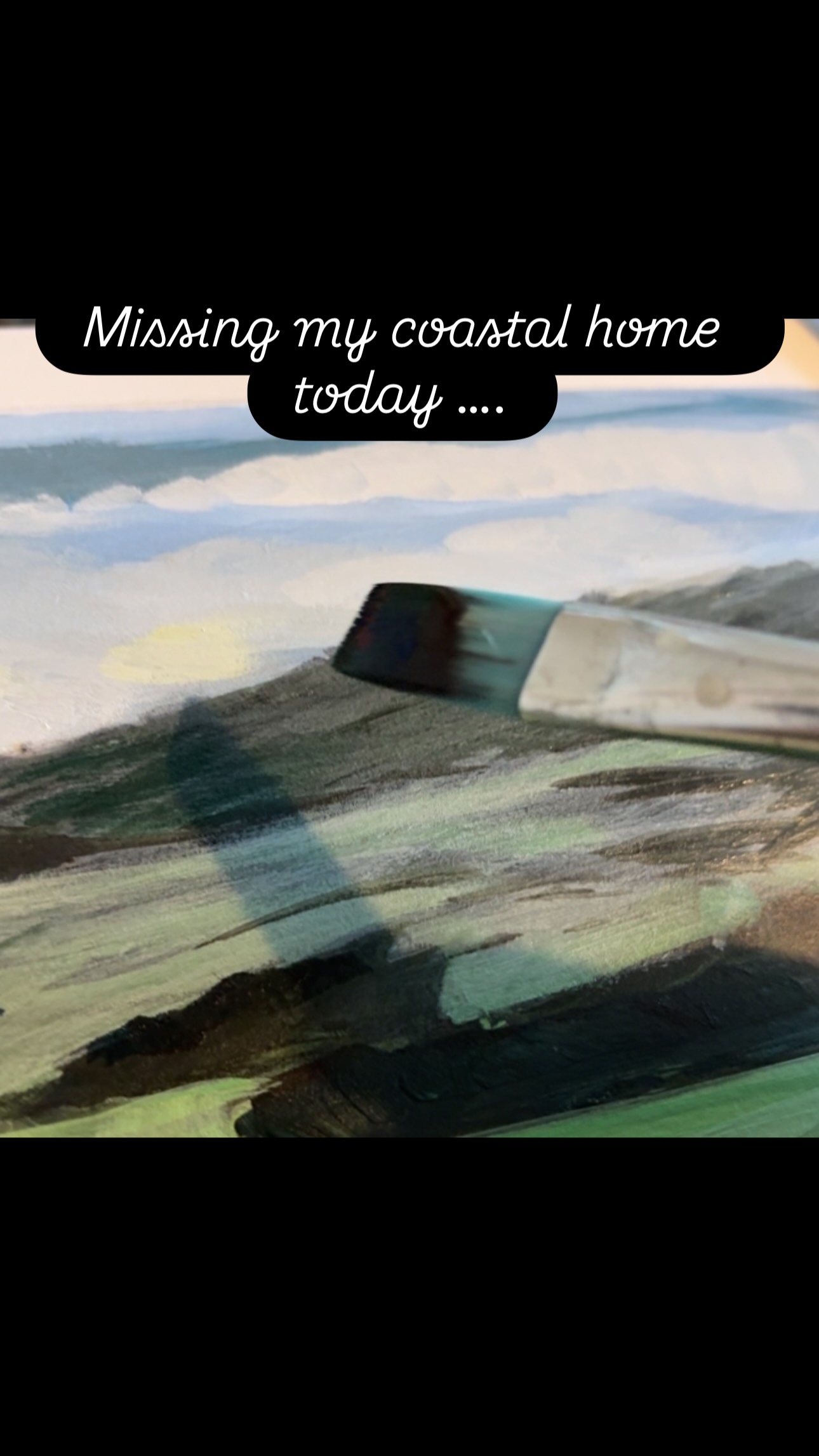 Had to buy cheap paints and have a play today, feeling a bit home sick, so an Orepuki view it is. Home on Tuesday, desperate for my studio.
#orepuki #gemstonebeach #littleredcabooseartgallery #mixedmediaartist