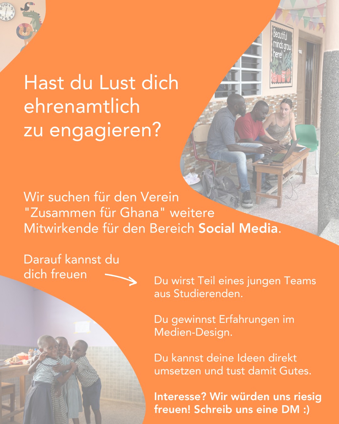 Wollt ihr Teil unseres Teams werden? Schreibt uns ganz einfach über Instagram und wir quatschen darüber, wie deine Aufgaben aussehen könnten :) Wir freuen uns auf dich!
.
.
.
#socialmedia #design #education #volunteer