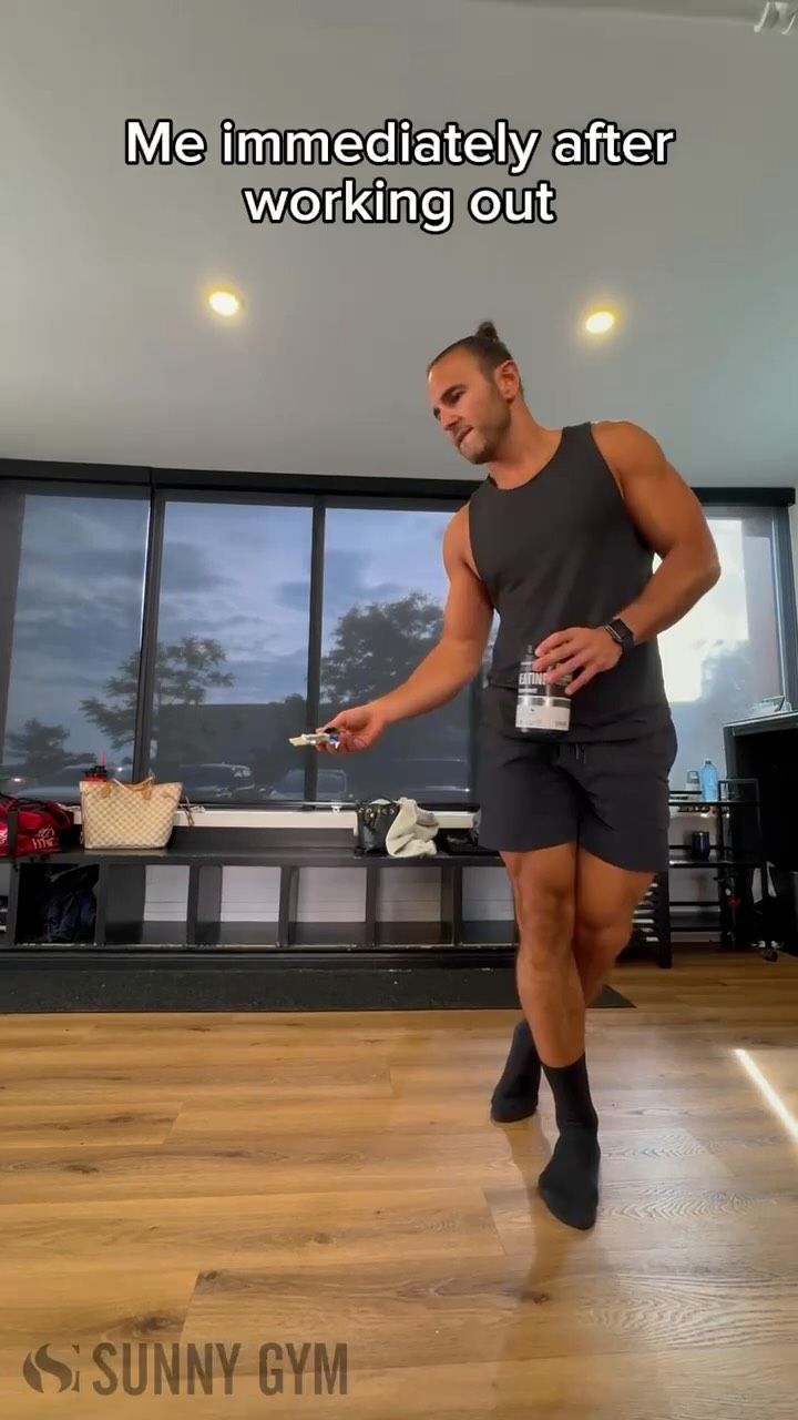 POV: The workout’s over… but the gains don’t stop there.
A little victory dance, then it’s straight to the creatine and protein. Consistency isn’t just about showing up for the workout, it’s about what you do after it too.
Train hard. Recover smarter. Repeat.
#SunnyGym #ProteinTime #Creatine #RecoveryMatters #ConsistencyWins