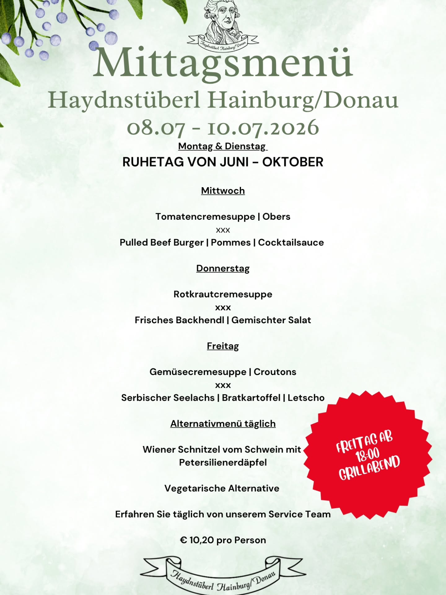 Das Haydnstüberl Team freut sich auf euer kommen 😁
Tel. 02165/63847
#bezirkbruckanderleitha #marchfeld #homemade #hungry #food regional follow donauauen carnuntum gutessen essen hainburganderdonau wirtshaus mittagspause kulinarik essen foodlovers nachhaltigkeit wirthauskultur donauauen urig bezirkbruckanderleitha neusiedlersee carnuntum niederösterreich mittagsmenü wirtshaus gutessen