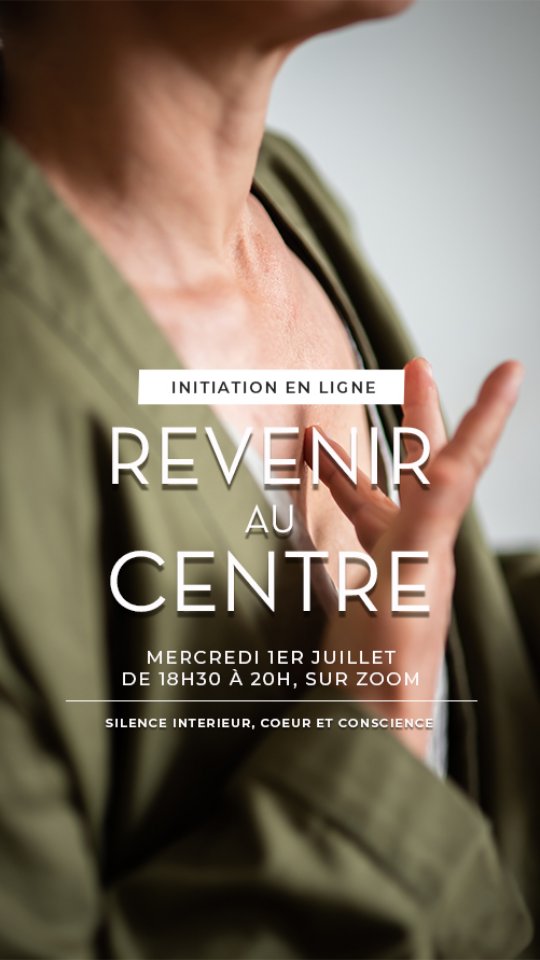 RENDEZ-VOUS SUR ZOOM
CE SOIR.
Mercredi 1er juillet à 18h30.
Initiation en ligne Revenir au Centre
Pour vous inscrire et participer au live, rendez vous surnma boutique ou via le lien en bio.
J'espère vous y retrouver.
🫶