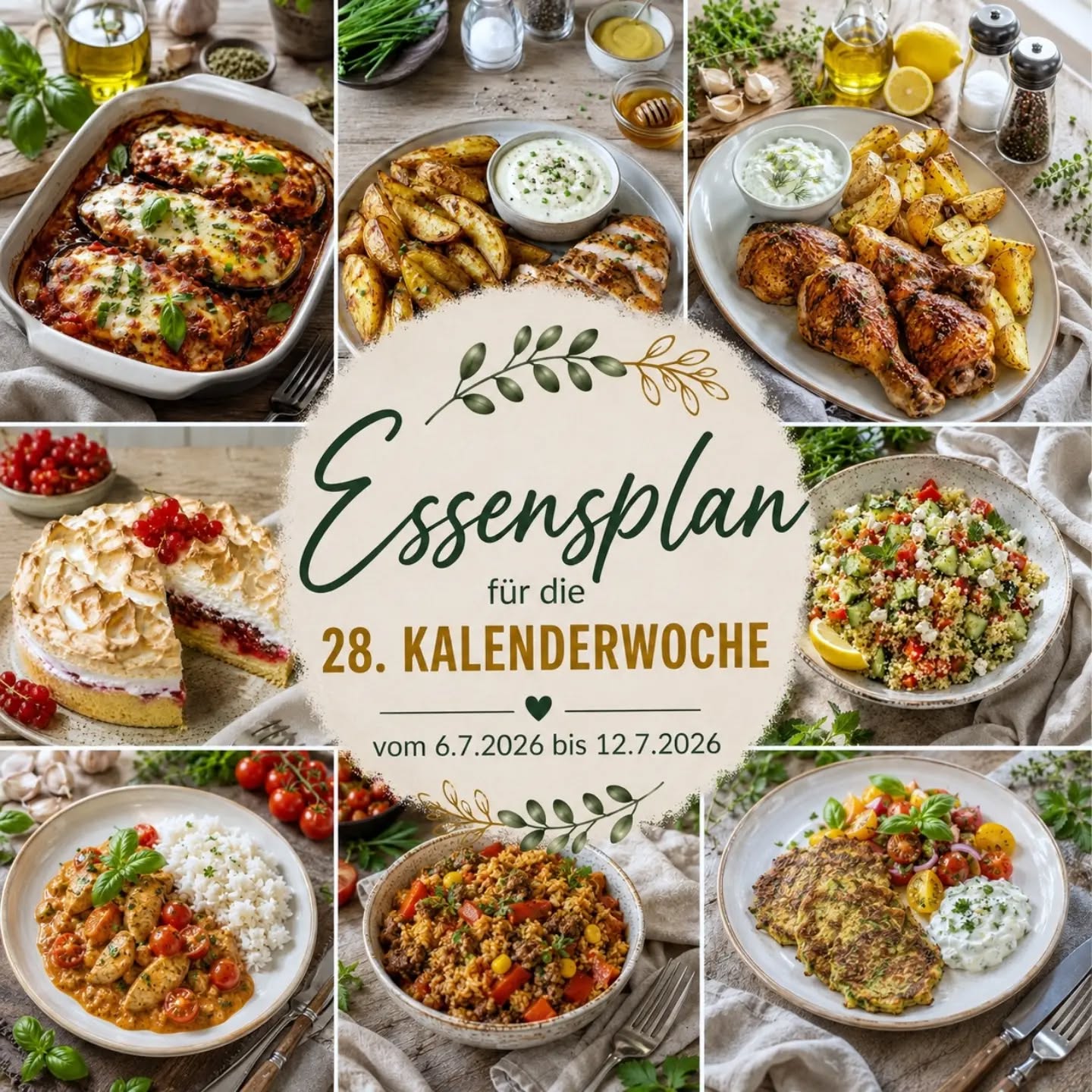 Essensplan für die 28. Kalenderwoche
Es gibt wieder 7 Rezepte plus Bonus Rezept. ☺️
Zu jedem Rezept gibt es auch eine GRATIS Rezeptkarte zum Herunterladen.
Wenn du den Link gerne haben möchtest dann kommentiere mit
KW28
In den Kommentaren und du bekommst den Link direkt in dein Postfach ☺️🥰
#Essensplan #rezepte #waskocheichheute #Wochenplan #mittagessen