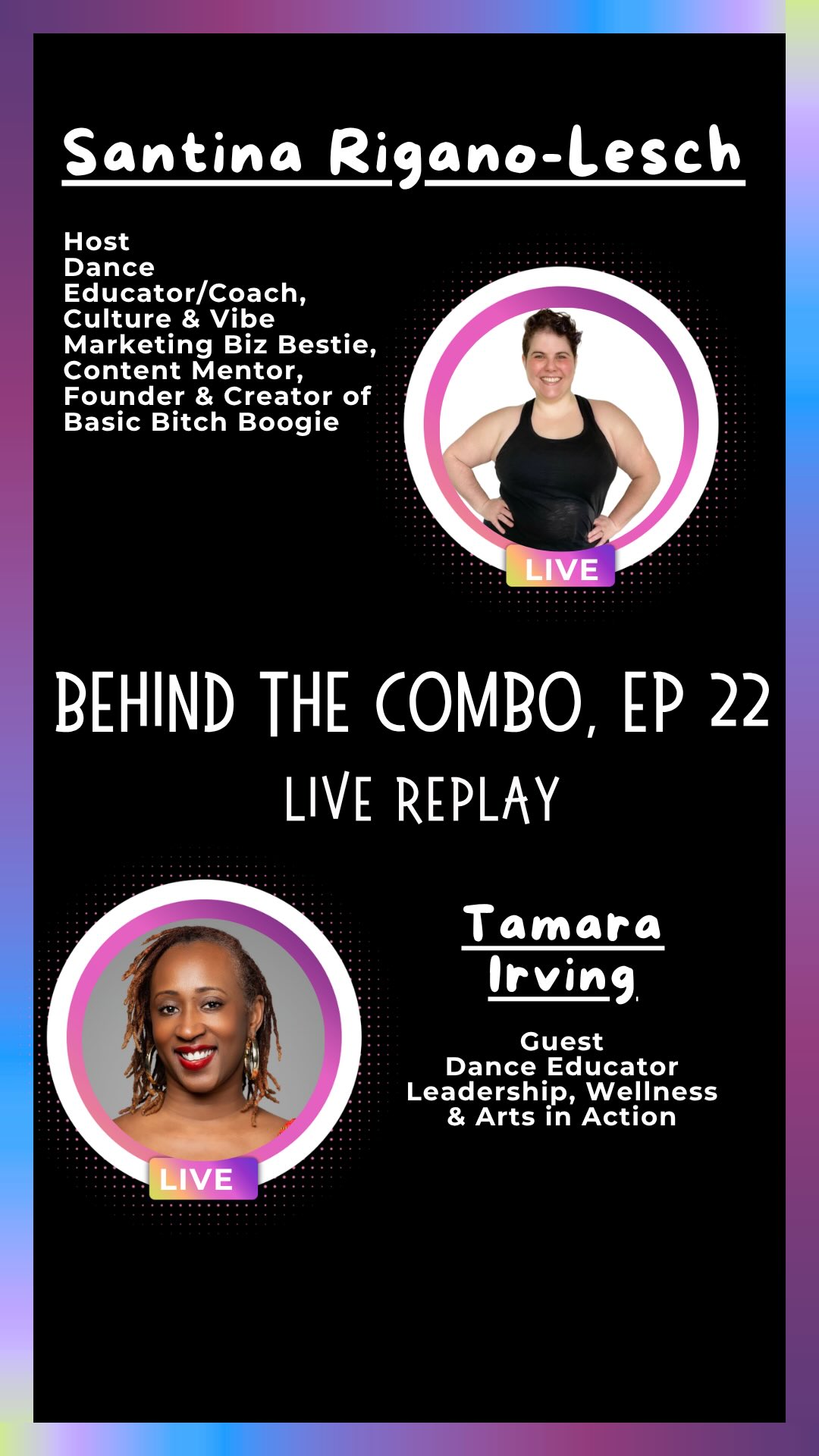 BEHIND THE COMBO | EP 22 — with Tamara Irving 🎙️✨
Disclaimer: bare with the wifi connection at the start, I promise, it gets better!
This conversation is for every educator who wants more for their students than what four walls can offer...
In this episode, I sat down with Tamara, Dance Educator and founder of Leadership, Wellness & Arts in Action, to talk about how connecting students to working artists fuels curiosity, connection, and careers.
Because what happens when a student sees someone who looks like them, doing the thing they dream of doing?
Everything changes.
We explored:
✨ How Tamara's experience coming off the road with Lion King shaped the way she built her entire teaching program
🎭 What it actually looks like to bring working artists into your studio in a way that's meaningful, not just a one-time moment
🗺️ How to start making those connections even when you don't know where to begin
🌀 How this work ties into developing the whole dancer, from leadership to wellness and beyond
💛 The moments where a single encounter with a working artist changed a student's entire trajectory
This one is for the educators who know that inspiration is part of the curriculum!
Because sometimes the most powerful thing you can do is simply show your students what's possible 💜
Watch the replay share something that landed for you!
