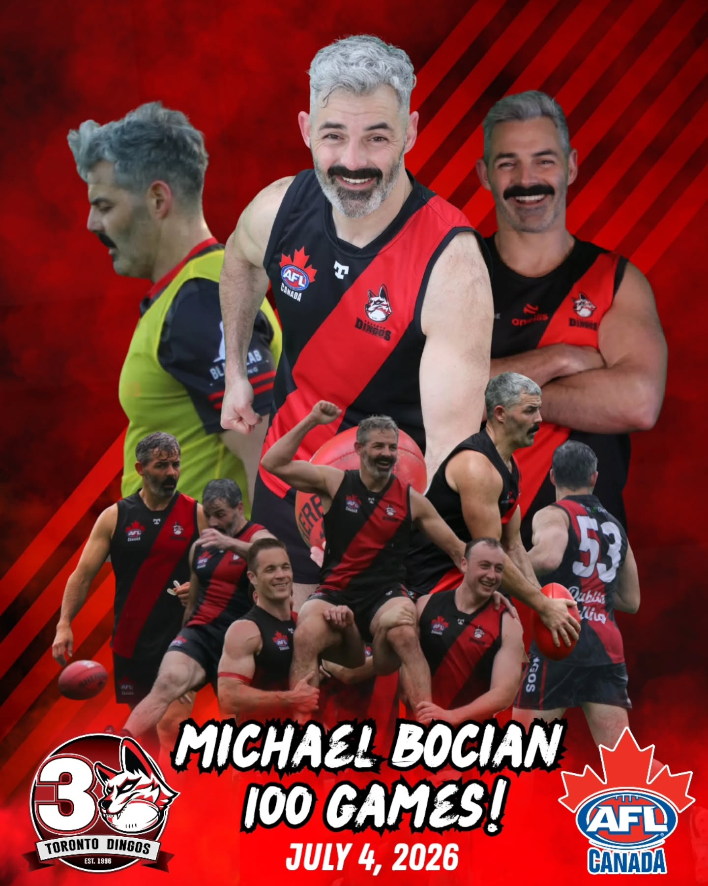 Massive congratulations to the Captain of our Pack and club legend Michael Bocian on reaching the 100 games milestone today!
Bocian becomes the 19th Dingo to accomplish the feat and he did it in style, scoring 2 goals today!
#AsAPack