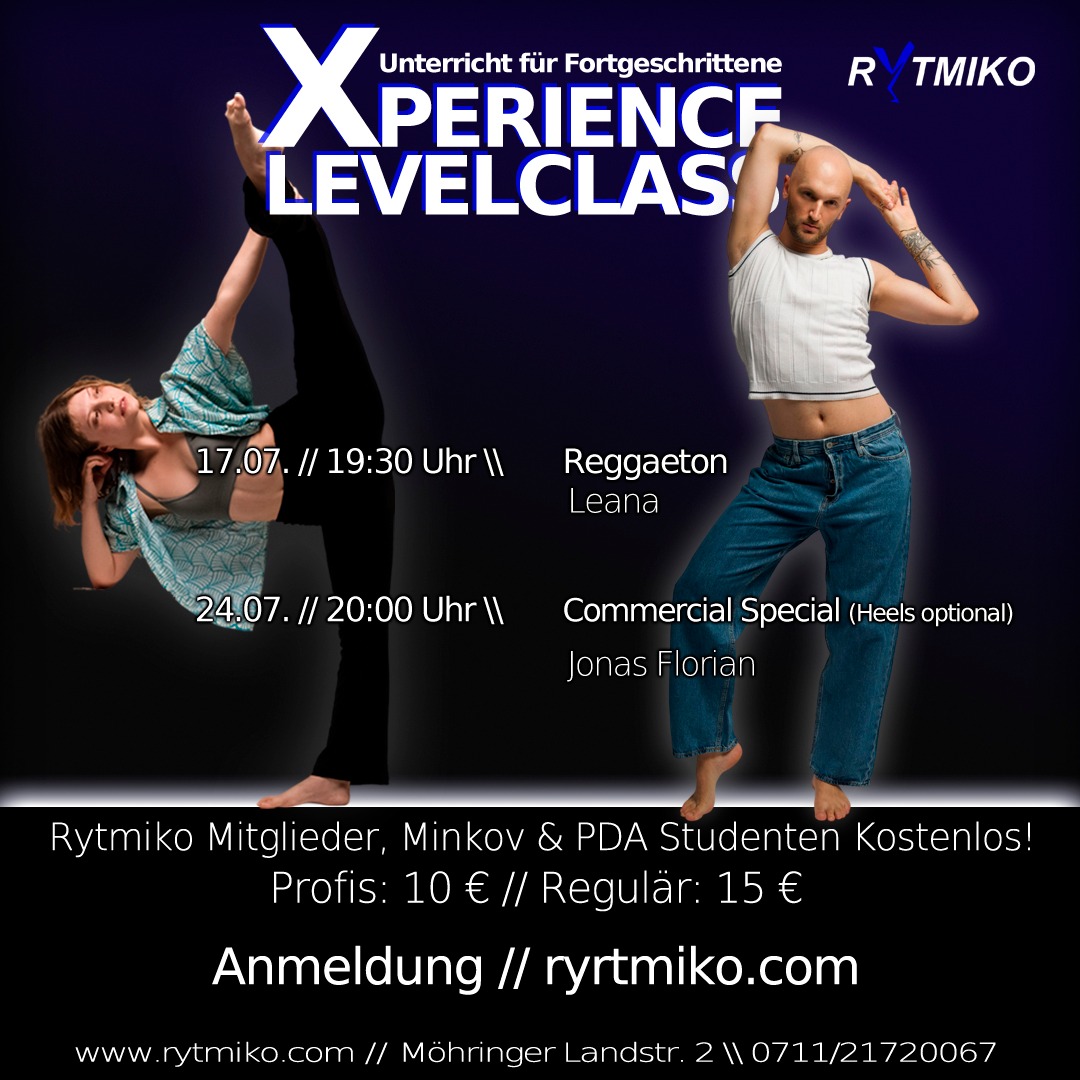 Liebe Freunde,
hier sind die Termine für unsere kommenden Xperience Classes.
>
Da unsere Xperience Class zu 100 % von uns gesponsert ist und alle Einnahmen den Künstlern zugutekommen, findet eine Class erst ab 5 Personen statt, weswegen eine Voranmeldung über unsere Homepage, zwingend erforderlich ist. Wir bitten um Verständnis. Wir freuen uns auf euch.