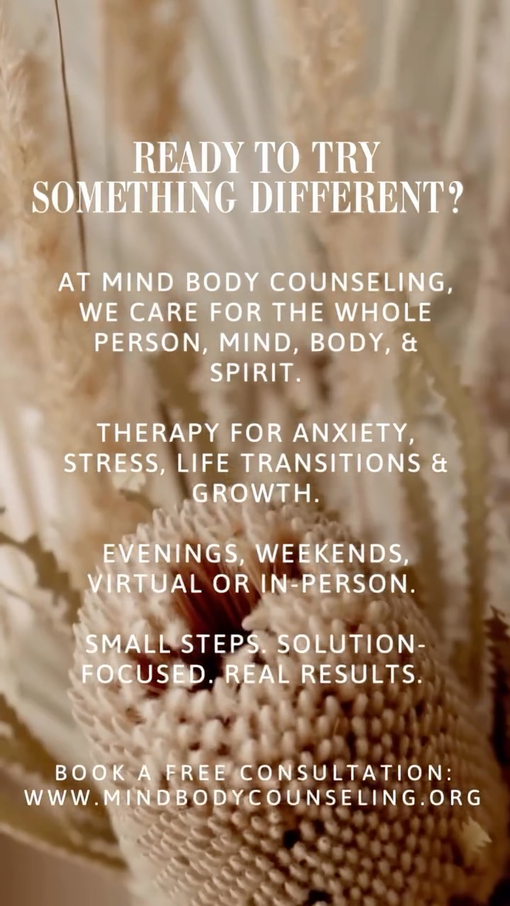 Summer is a great time to slow down, reset, and prioritize yourself.
At Mind Body Counseling, we are currently accepting new clients for children, teens, adults, and couples. Whether you’re navigating stress, anxiety, relationship challenges, life transitions, or simply looking to create more balance, we’re here to support you.
Our approach focuses on the mind-body connection, helping clients understand how thoughts, emotions, and physical sensations work together. We incorporate somatic therapy, mindfulness, and other mind-body practices to help you build practical tools and coping strategies that you can use in everyday life. Our goal is for you to leave each session feeling empowered, supported, and equipped with solutions to navigate life’s challenges.
✔ In-Person & Virtual Sessions Available
✔ Daytime, Evening & Weekend Appointments
✔ We Accept Most Major Insurance Plans
✔ Free Telephone Consultations
📍 2 South Main Street, Sayville, NY
🌐 www.mindbodycounseling.org
#MindBodyCounseling #SayvilleNY #sayvillechamber #MentalHealthMatters #SomaticTherapy