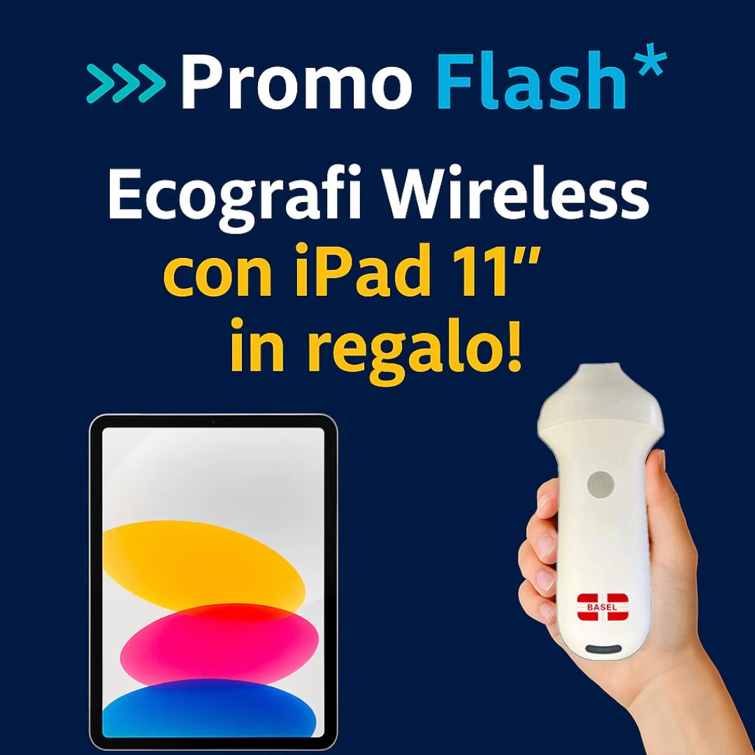 Promo Flash
Trova la tua sonda e ottieni in Omaggio* un APPLE iPad A16 11''Wi-Fi 128GB
*valido sino al 31 Agosto su tutta la gamma del sistema Sonde Wireless Basel Plus:
Dalle Lineari da 7.5 a 24 MHz per l’alta frequenza top di gamma in Medicina Estetica e per tutte le specialità le Doppia testa 3 in 1.
Richiedi ora la tua demo gratuita e personalizzata.
Contattaci
#BaselPlus #SondaEcografica #MedicinaEstetica #Ecografia #MedicinaGenerale