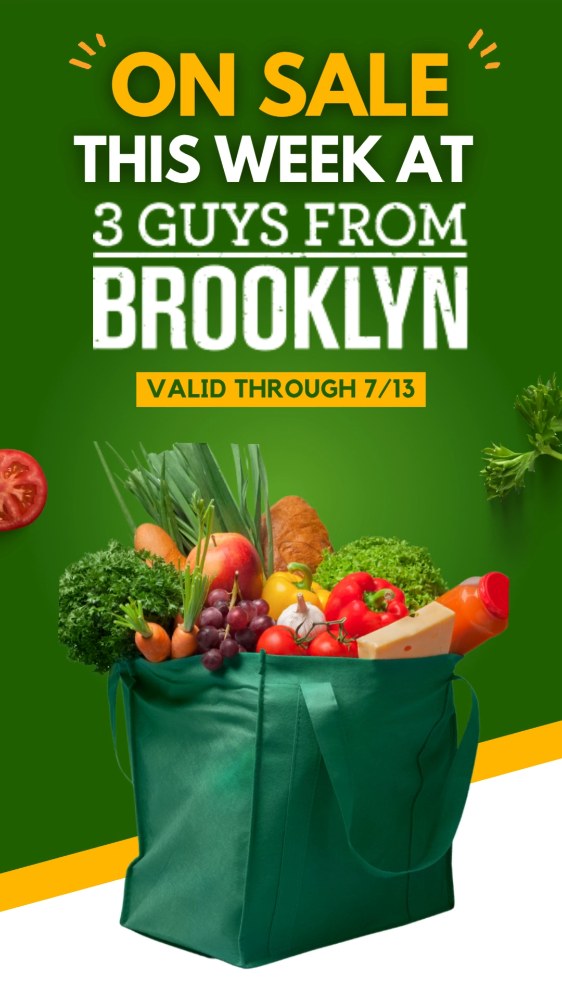 Saving on groceries is easy when you have these amazing deals at 3 Guys! Shop all your essentials now!🛒
Sales valid 7/8-7/13
📍Shop with us at 6502 Fort Hamilton Parkway
📲Order your groceries online via shopmercato and instacart with the link in bio.
#brooklyn #grocery #GroceryHaul #FreshFinds #MarketFresh #InSeasonNow #ShopLocalProduce #GroceryRun #FreshFromTheAisle #StorePicked #ProduceSectionGoals #GroceryFavorites #ZucchiniLove #HealthyCartFresh