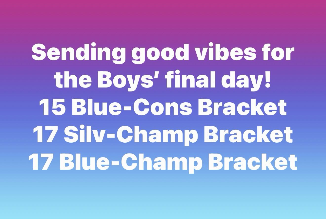Good luck boys!