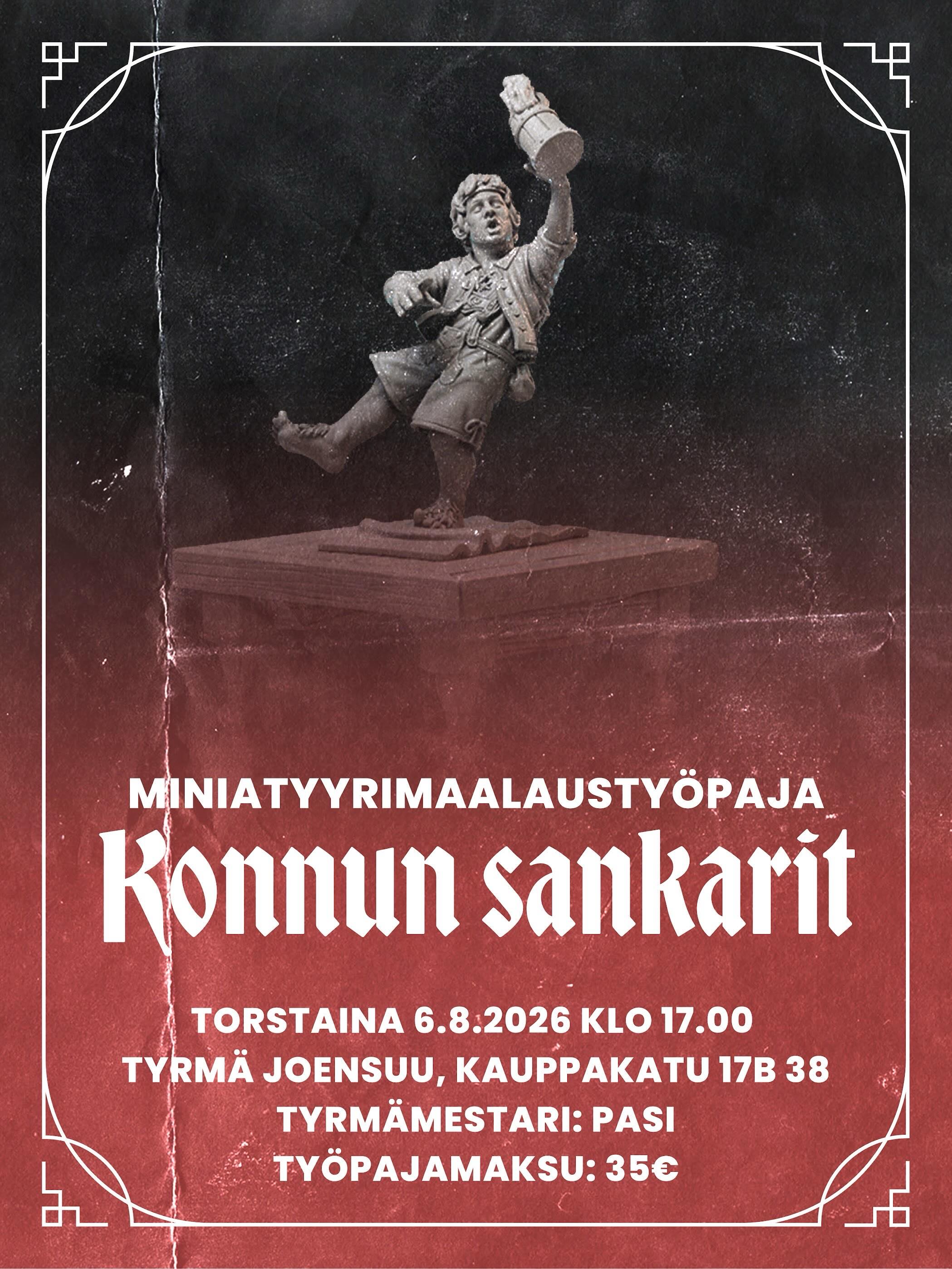 Ensimmäinen setti loppuvuoden peleistä on ulkona!
Tyrmäily jatkuu heti elokuun alussa ja luvassa on pari hiton siistiä juttua mitä ollaan kevään mittaan suunniteltu!
13.8. D&D: Tutkimusmatka Keijusaloon Soossissa. Pizzaa, uniikki teemacocktailmenu ja roolipelaamista
14.8. Praedor Tyrmällä, pelinvetäjänä itse Ville Vuorela. Paikkoja on enää vähän jäljellä!
Kaikki tapahtumat: https://www.pasisfantastichobbies.fi/tapahtumat
Syyskuussa starttaa Lost Mine of Phandelver -kampanja. Tämä onkin jo herättänyt paljon kiinnostusta, ja ensimmäiset paikatkin on varattu.
Lisätiedot: https://www.pasisfantastichobbies.fi/d-d-campaing-lost-mine-of-phandelver
Nähdään pelipöydässä!