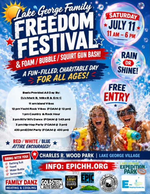 Family Freedom Festival is almost here! Join us in Lake George this Saturday for an absolute great day!! #allwedoisepic