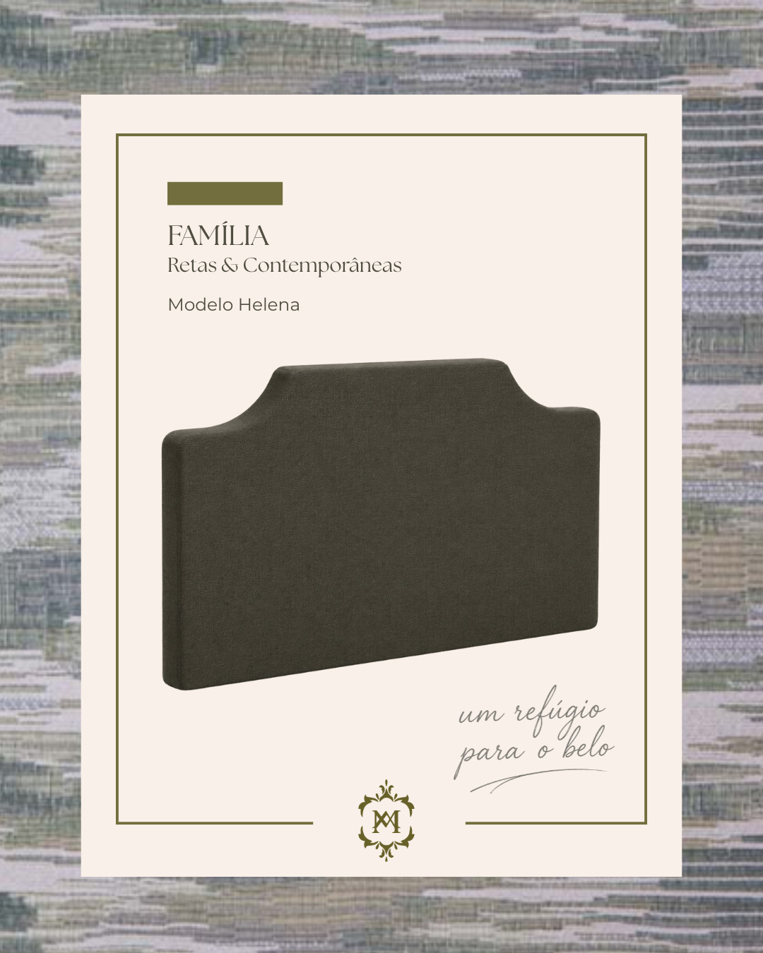 Família Retas & Contemporâneas
Atemporal e inspirada no design escandinavo, esta coleção possui silhuetas retas e estética refinada, criando ambientes que trazem uma sensação de calma, clareza, organização e sofisticação discreta. Fazem parte da família três modelos:
- Modelo Talita: de inspiração escandinava, a Talita traduz o luxo do essencial. Suas linhas retas e puras revelam uma estética silenciosa, onde a serenidade se torna protagonista. Minimalista e atemporal, é a escolha de quem valoriza o design que fala baixo, mas com presença.
- Modelo Helena: é um tributo à elegância francesa. Suas curvas firmes e delicadas evocam a arte dos palácios europeus, unindo romantismo e força em uma mesma silhueta. Uma peça que transforma o ambiente em um cenário de charme e distinção, onde o clássico se reinventa em pura poesia visual.
- Modelo Sarita: inspirada nas molduras da arquitetura tradicional, a Sarita combina precisão e personalidade. Seu contorno geométrico, com detalhes sutis e marcantes, traduz equilíbrio entre tradição e modernidade. Uma cabeceira de presença discreta e refinada, ideal para quem aprecia o luxo interpretado com contemporaneidade.
Designs pensados para atravessar o tempo e transformar quartos em refúgios de beleza, calma e significado. Qual você escolheria para o seu projeto?
#cabeceiradecama #cabeceirasdecama #cabeceira