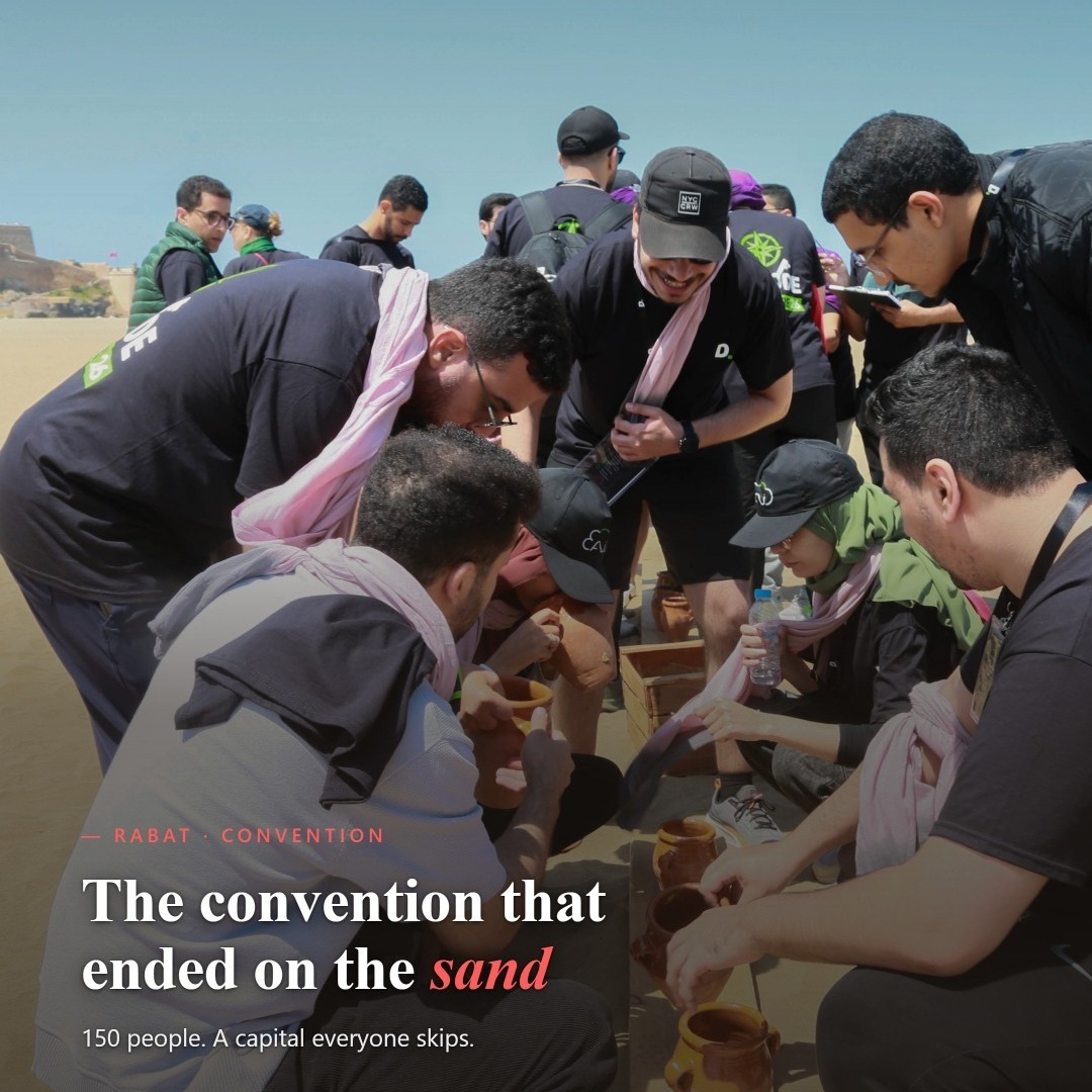 150 people, one convention in Rabat — and two completely different afternoons.
Morning: plenary hall, chandeliers, hallway deals between sessions. Afternoon: everyone on the sand 👏under the old kasbah for a city rally, printed maps in hand, phones out anyway. Checkpoints marked with baskets of dates — and a pack of antibacterial wipes right next to them.
Half the group ended the day in pink chèches, Atlantic waves right there.
Rabat rarely makes the incentive shortlist. This group got it anyway.
Where would you send a group that's already done Marrakech twice?
#IncentiveTravel #MICEMorocco #Rabat #teambuilding