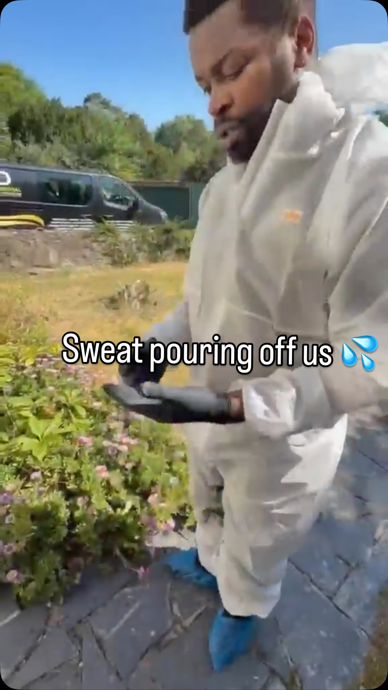 Post fire clean today, physically hard on a normal day, excruciating on a hot day! 🥵 #cleaning #hot #hardwork #fire #love