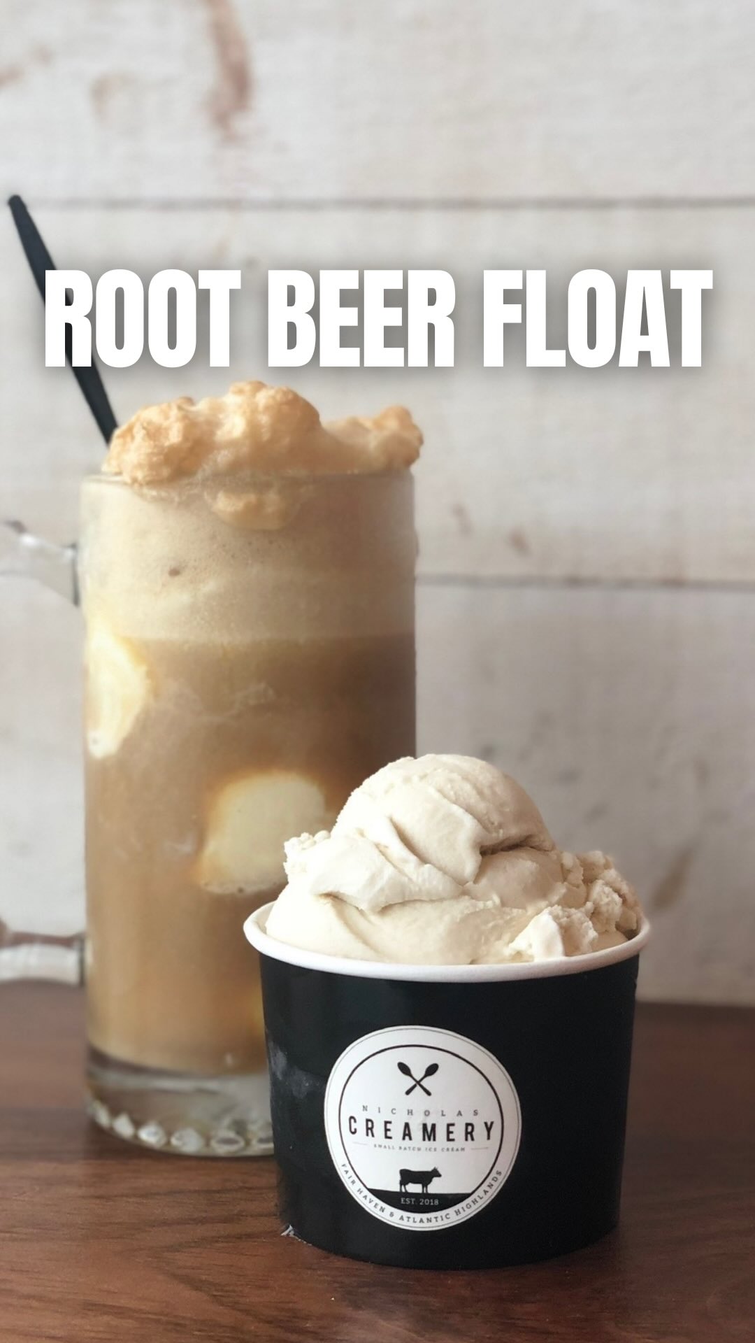 NEW Flavor ALERT… calling all ROOT BEER fans!! Nicholas Creamery is kickin’ it OG style with our newest small batch flavor... ROOT BEER FLOAT ice cream!! 🍨
We take our HOMEMADE VANILLA, pour in chug o’ lugs of root beer and give it a spin. Every spoonful is so light and frothy... you will swear you are sporting a root beer suds stache’. 😉
Grab the fam and come see us in North Brunswick (224 Grand Ave), Tinton Falls (1201 Sycamore Ave), Fair Haven (586 River Road), Long Branch (444 Ocean Ave N), Middletown (1500 Route 35), Atlantic Highlands (84 First Avenue), and Wall (2435 Rt 34) from 11am until 10pm tonight.
#nicholascreamery #rootbeerfloats #smallbatchicecream