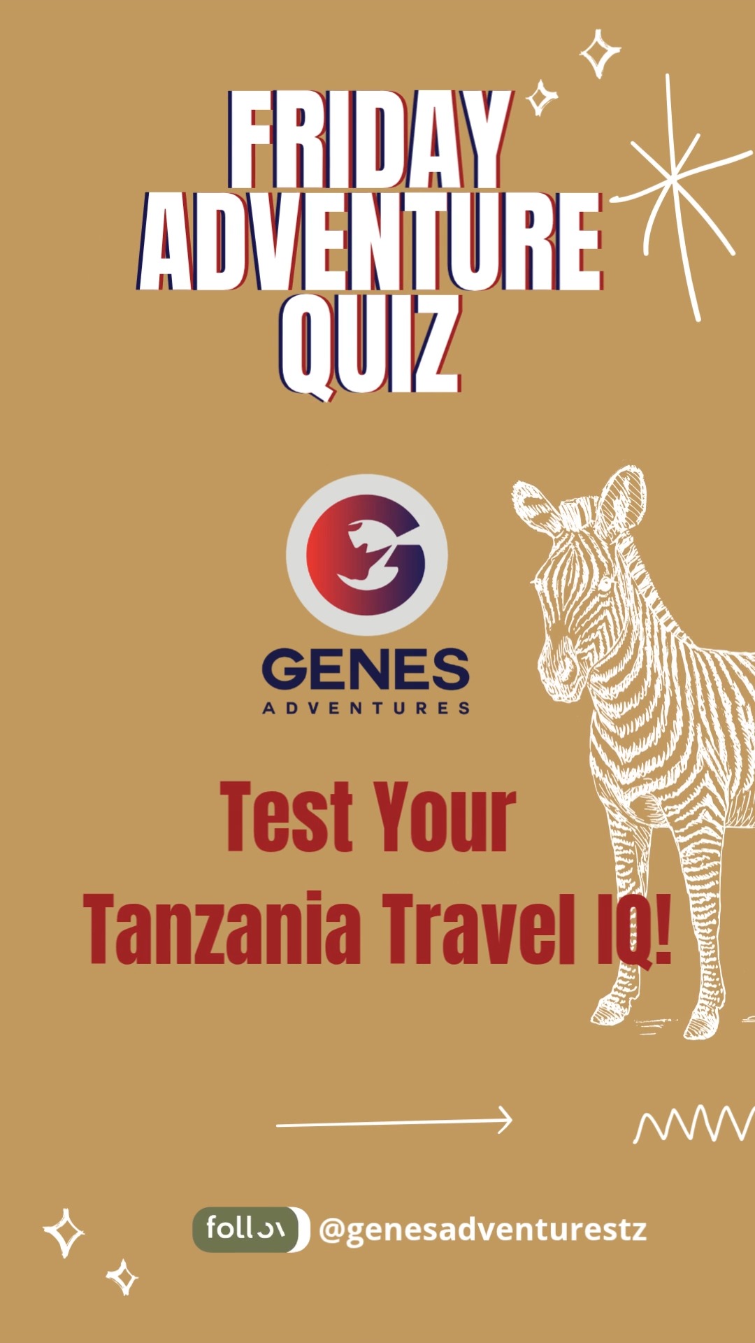 🦛 𝐅𝐑𝐈𝐃𝐀𝐘 𝐀𝐃𝐕𝐄𝐍𝐓𝐔𝐑𝐄 𝐐𝐔𝐈𝐙 🧠🌍
Most people get this one wrong! 👀
Which animal causes the most human deaths in Africa each year?
Drop your answer (A, B, C or D) in the comments below 👇No Googling! 😄
⏳ Come back tomorrow for the answer. Tag someone who loves wildlife and safari adventures 🦁🌍
#genesadventures #safari #wildlife #tanzania #travelquiz