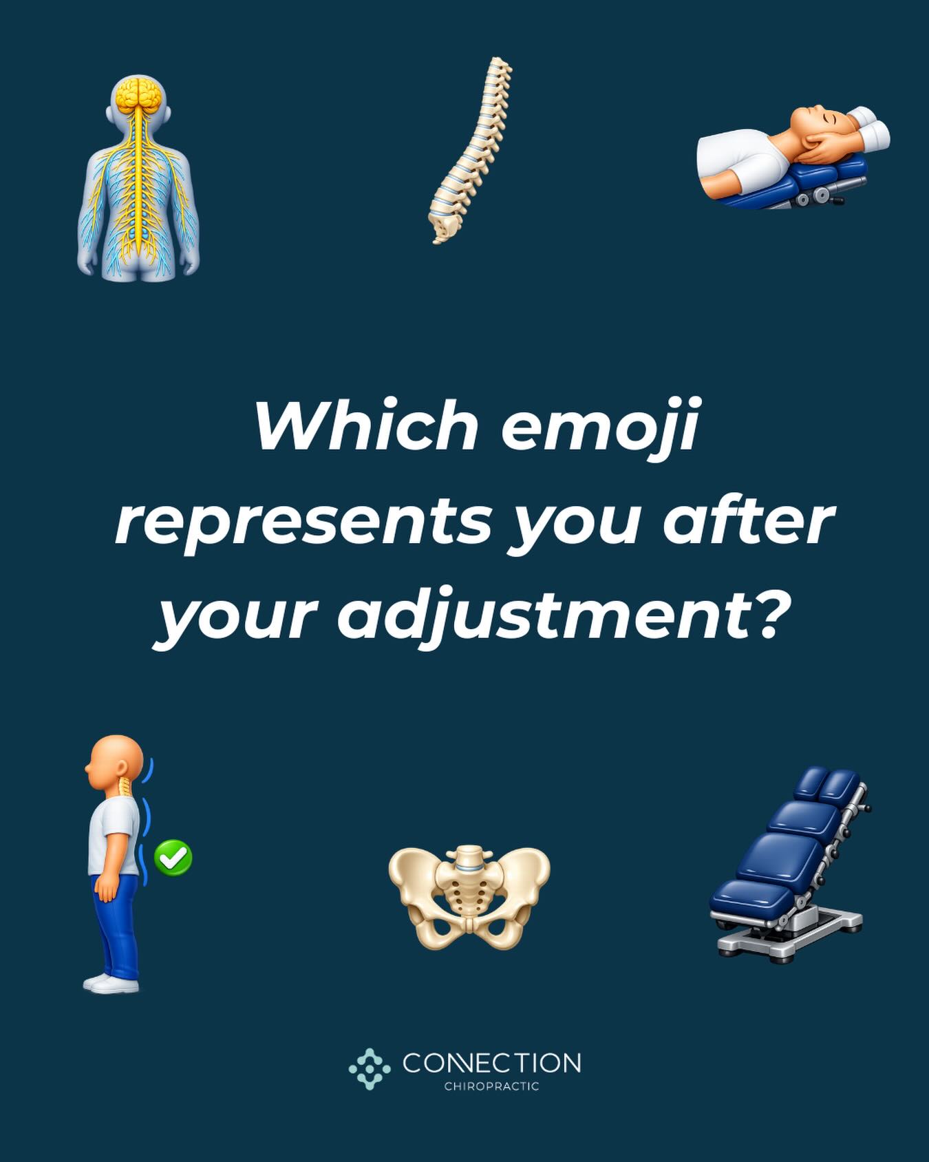 Which emoji represents you after your adjustment?
If these emojis existed, my keyboard would be full of them.
Posture checks, nervous system, adjustments… every visit has its own vibe.
👇🏻Comment which emoji you identify with.
.
.
.
#chiropracticcare #spinehealth #orlandochiropractor #lakenonachiropractor