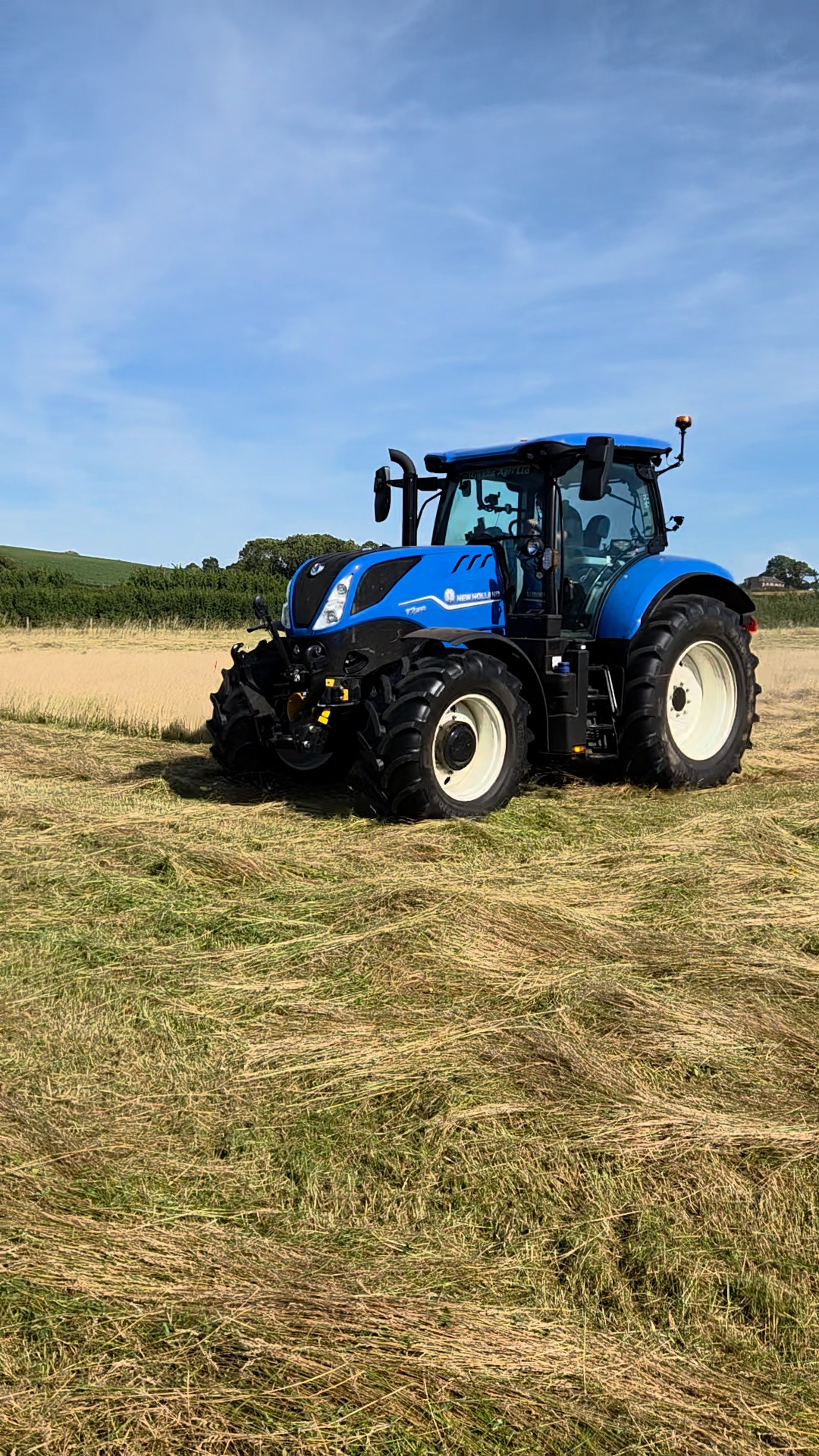 Winter Agri are busy cutting our grass for hay
The grass is cut and left to dry in the sun before being turned and baled. Good hay needs the right balance of mature grass, dry weather and careful timing to provide quality winter feed for livestock.