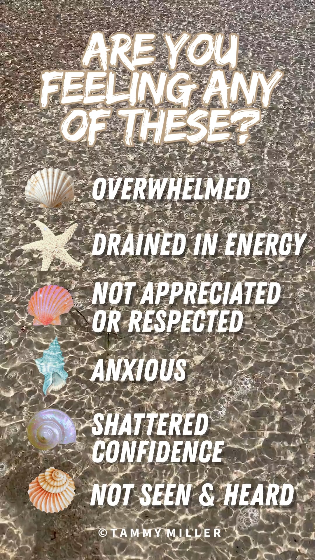 🐚Are you feeling any of these?
Overwhelmed. Drained. Unappreciated. Unheard. Anxious.
Confidence shattered. Energy low.
Feeling invisible, confused or stuck?
Maybe you’re tired of feeling this way.
Maybe you’re not sure why you feel like this?
Maybe you don’t know how to break free?
You may be caught in:
• Emotional loops
• Old patterns
• Limiting beliefs
• Past pain
• Heartbreak
• Hurt from betrayals
• Over‑giving
• Karmic cycles that keep you small
This is where my work comes in.
I help guide you to:
• Break emotional and karmic loops
• See through illusions
• Raise your consciousness
• Build confidence
• Calm your nervous system
• Connect with your intuition and physical body
• Protect your energy
• Heal your heart
• Listen to your soul
So you can welcome more:
Happiness
Purpose
Healing
Clarity
Peace
Calm
Back into your life.
Natural Inner Health
Supporting sensitive, intuitive women to rise, reclaim their energy and remember who they are.
To book a 1:1 session or join in with group meditation go to www.naturalinnerhealth.com
#NaturalInnerHealth #EmpathHealing #EmotionalWellness #NervousSystemRegulation #EnergyHealing #HolisticHealthAustralia #WomenWhoFeelDeeply #BreakTheCycle #EmotionalPatterns #InnerHealingJourney #TraumaRecoverySupport #ConfidenceRebuild #IntuitiveLiving #HealingFromWithin #SoulGuidance #HolisticSupport #PerthWellness #MindBodySoulHealing #spiritualawakening #SensitiveWomen #Protectyourenergy #ReclaimYourself #InnerPeaceJourney #SelfWorthHealing #EmotionalClarity #Itstimetoshine #tammymiller
