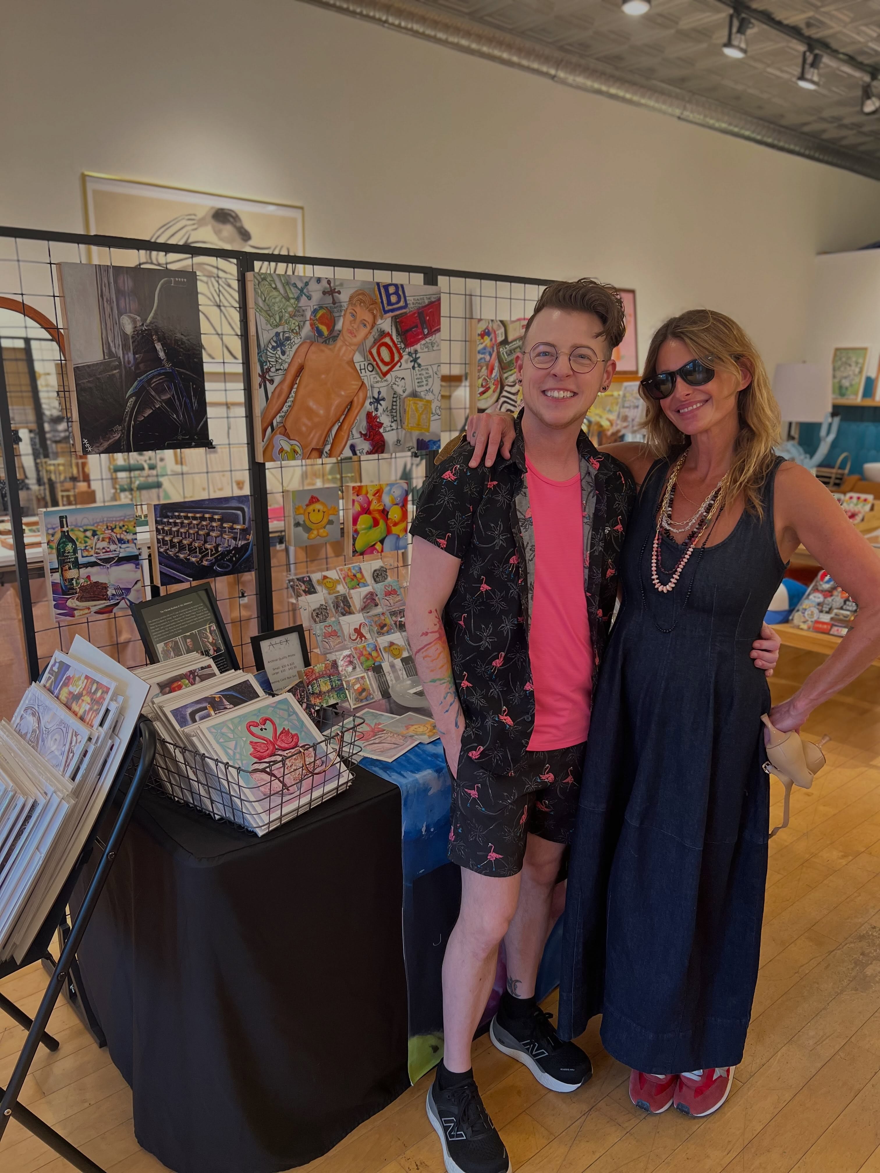 Thanks to everyone who came out to support all of the artists during Let Them Eat Art on Friday night! Thank you to @corriedawnstyle of @goldieshairwardrobe for hosting me again! I was so thankful to be inside, dry, with air conditioning before the rain rolled in and cut the event short. SPECIAL THANKS to Tracey Morgan & the entire Maplewood team for making this event possible every year! Can’t wait to do it again next year. :)