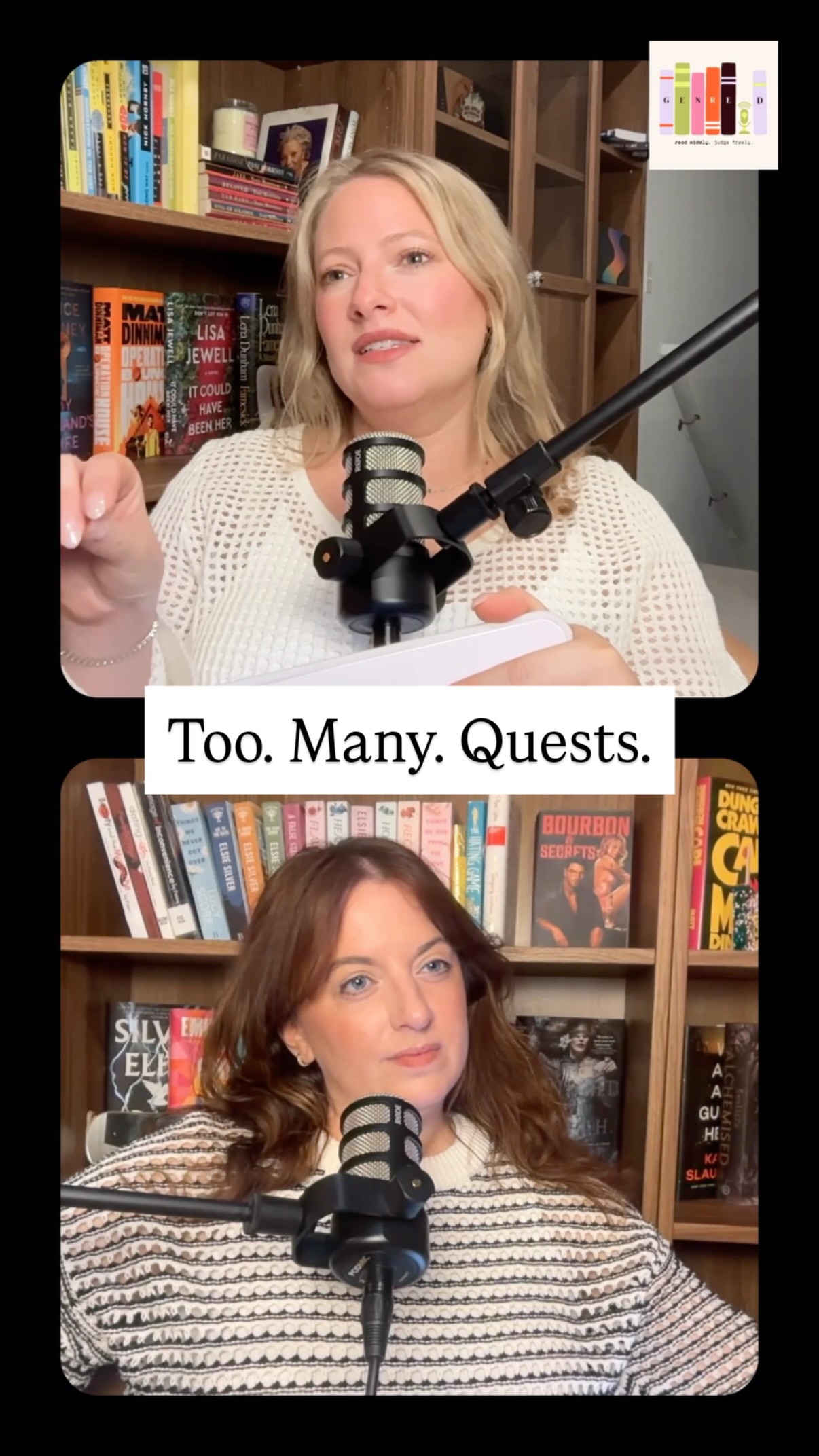 Katy has officially reached her limit with romantasy quests.
Book one? Great.
Book two? Quest.
Book three? War.
Our mid-year reading check-in episode is out tomorrow, and we have some thoughts.
#bookstagram #romantasy #midyearrecap
