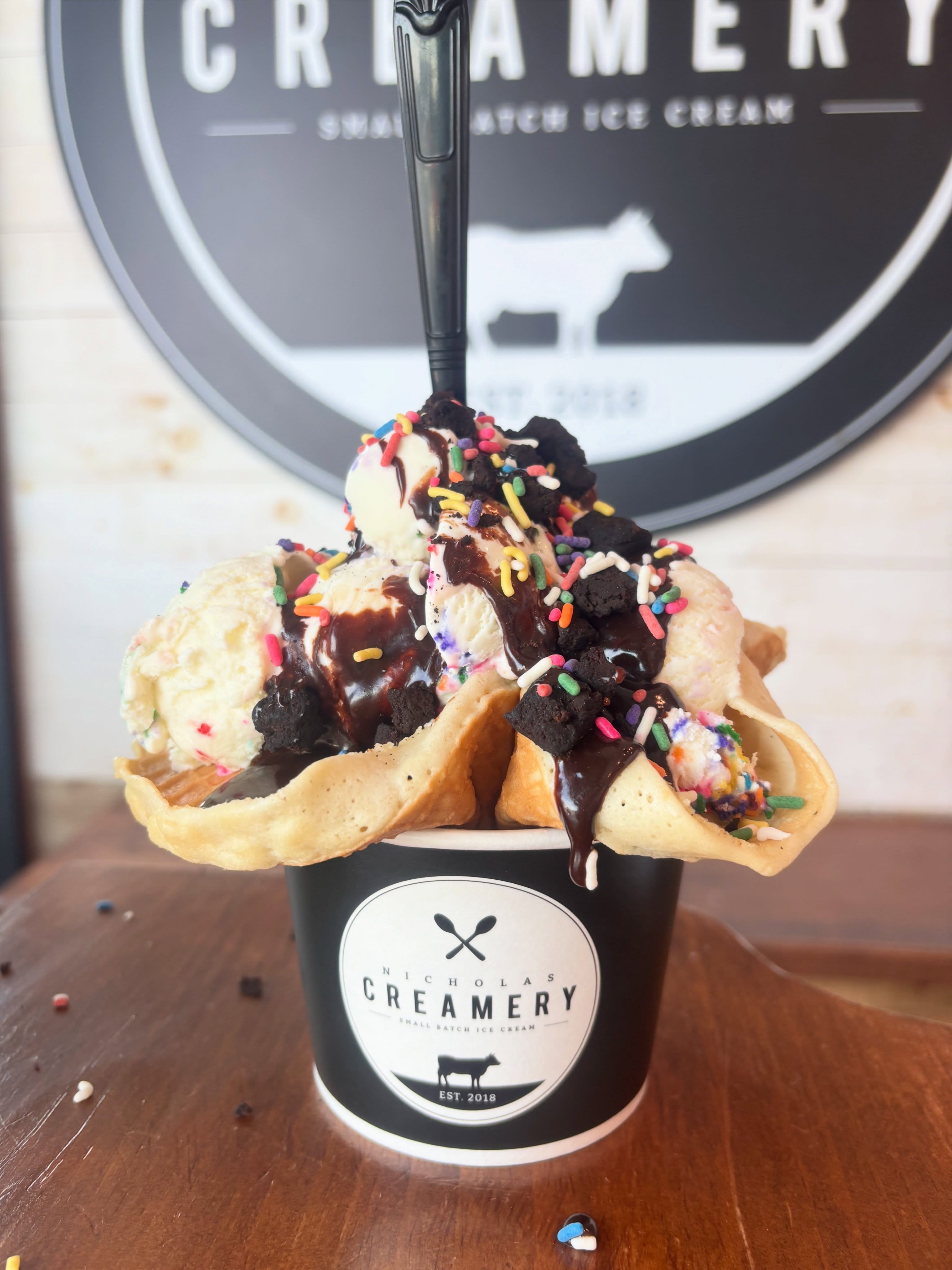 In a Sundae state of mind. 🍨🎉 Sundays are for slowing down, scooping up, and savoring every bite of homemade, small-batch happiness. Treat yourself… you’ve earned it 😉
Scooping 11am-10pm in Wall (2435 Route 34), Tinton Falls (1201 Sycamore Ave), Atlantic Highlands (84 First Ave), Fair Haven (585 River Rd), Long Branch (444 Ocean Ave), Middletown (1500 Route 35), and North Brunswick (224 Grand Ave).
#nicholascreamery #sundaesunday #smallbatchicecrram