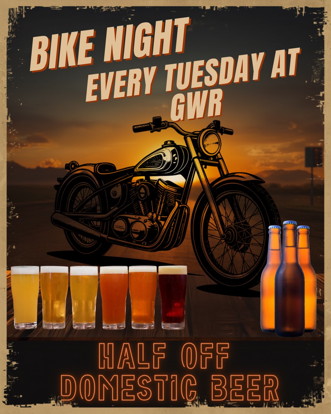 Tonight! Come enjoy a 1/2 priced domestic beer or a 1/2 price mule… we’ve got lots of flavors to choose from! Opening at 5 pm!