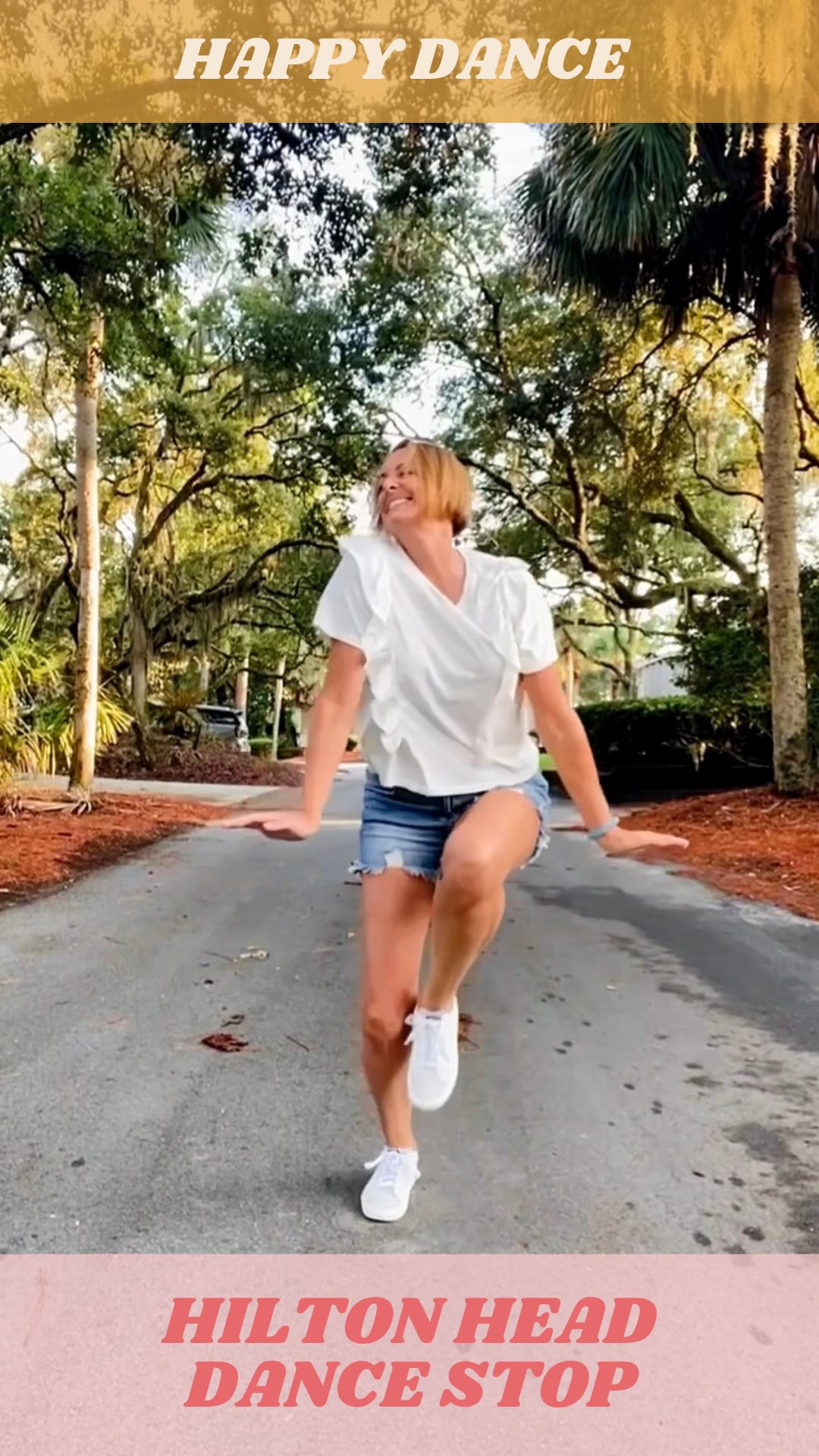 Greetings from Hilton Head Island! Vacation dances are my favorite! 🌴☀️🌊 We come here every summer... and the only cruel thing about it is the humidity. (See what I did there?! 😂😅)
But seriously, these streets are gorgeous! They practically beg for a dance, don’t you think? 💃🌴
#dance #dancechallenge #hiltonheadisland #happydance #over50andfabulous
DC: Chloe Kleiner