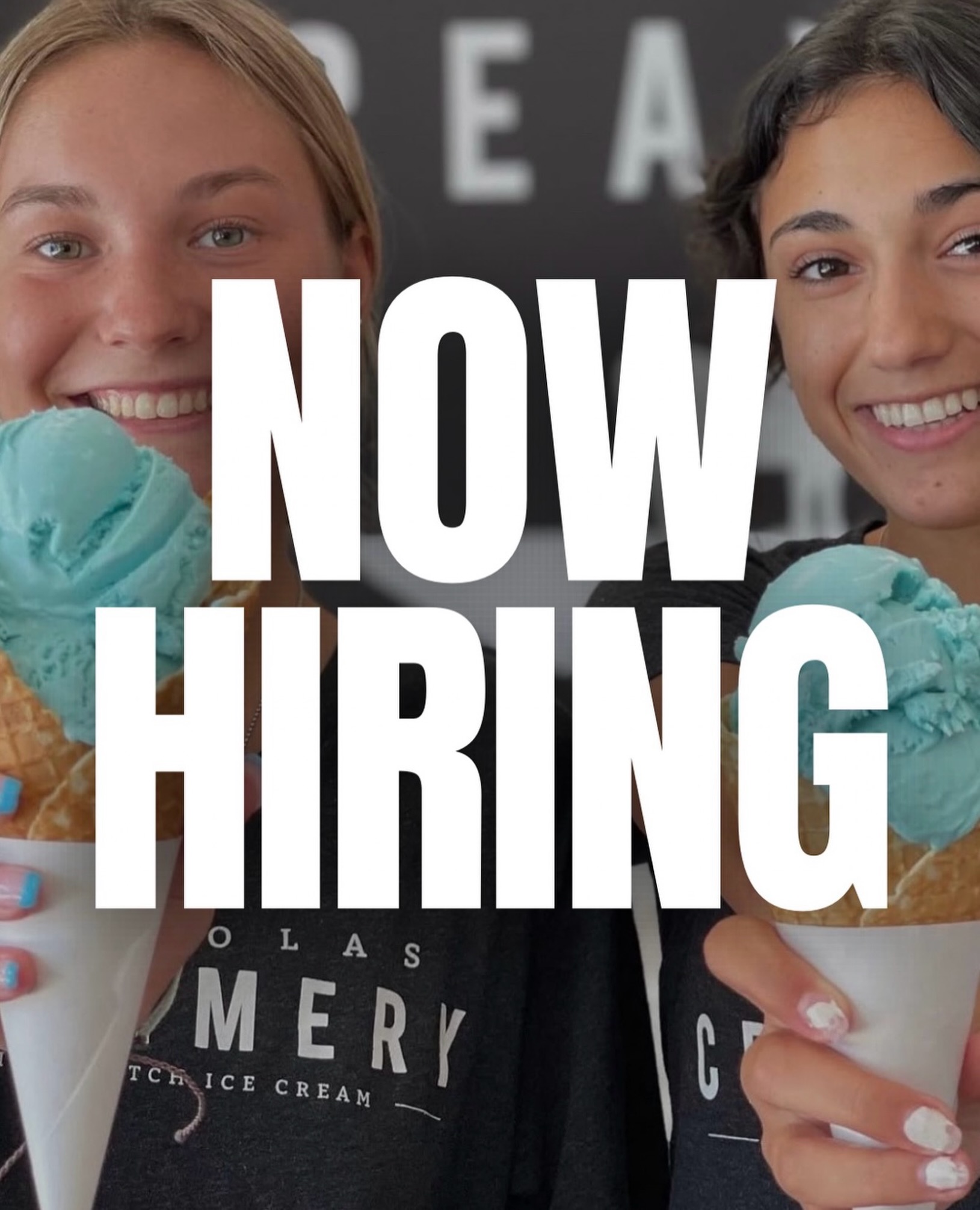 Love homemade ice cream, the thought of scoops and smiles and want to be the best part of someone’s day?
Now hiring SCOOPER positions! Must be 16 years or older and willing to work during the school year.
Please email your resume to: thescoop@nicholascreamery.com.
#nicholascreamery