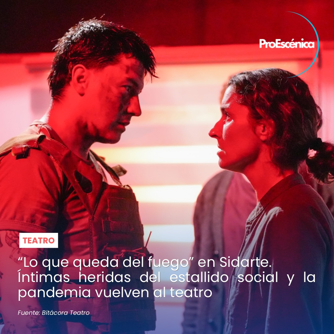 🔥 ¿Qué queda de nosotros después de una crisis?
Lo que queda del fuego regresa a los escenarios con una historia íntima y conmovedora que revisita las huellas que dejaron el estallido social y la pandemia en nuestras relaciones, nuestros afectos y nuestra memoria.
Encerrados bajo un toque de queda permanente, Isabel y Salvador intentan sostener su relación mientras el país cambia para siempre al otro lado de la ventana. Entre silencios, culpas, humor y emoción, lo íntimo se convierte en un reflejo de una sociedad que busca reconstruirse.
🎭 Escrita y dirigida por Rodrigo Cabello Zárate y protagonizada por María José León, Christian Alveal y Rafael de la Reguera, esta aplaudida creación de Bitácora Teatro Chile vuelve con una breve temporada de solo 6 funciones.
📍 Sala María Elena Duvauchelle, Teatro Sidarte
🗓️ Del 16 al 25 de julio
🕢 Jueves, viernes y sábado | 19:30 h
🎟️ Sistema Paga lo que puedas desde $6.000.
Una obra que nos invita a mirar de frente las heridas, los recuerdos y las posibilidades de volver a empezar.
Fotografía: Paz Zepeda
