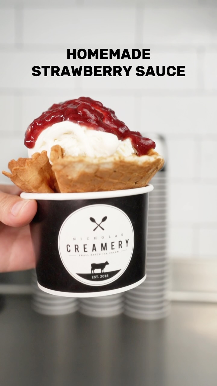 Feelin’ saucy?? 😏 We’re drizzling, dipping, and pouring on the good stuff with our HOMEMADE sauces.
🍫 HOMEMADE Hot Fudge
❤️ HOMEMADE Wet Walnuts
🍓 HOMEMADE Strawberry Sauce
🍦 HOMEMADE Salted Caramel
🥜 HOMEMADE Peanut Butter Sauce
Come see us in Atlantic Highlands, Middletown, Tinton Falls, Fair Haven, Long Branch, Wall, and North Brunswick. Open till 10pm!
#nicholascreamery #homemadesauce #icecreamtoppings