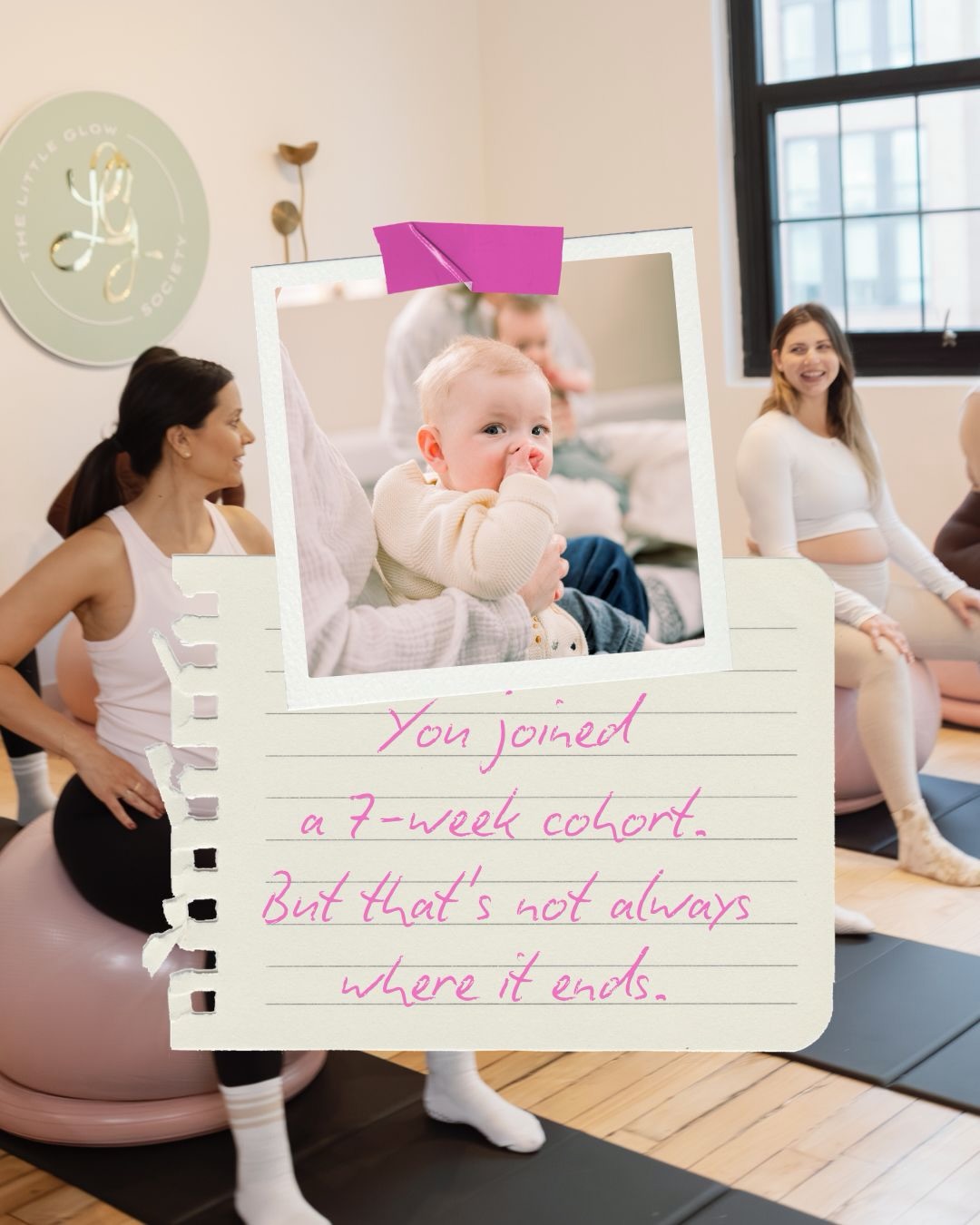 A little reminder for the moms who just started their journey with Take a MOMent 💗
You signed up for 7 weeks.
But what we hope you find here is so much bigger than that.
Maybe it’s the text you send when you’ve had a hard day.
Maybe it’s coffee after class.
Maybe it’s just feeling a little more known.
We can’t promise what connection will look like but we built this hoping it wouldn’t stop when the cohort does.
Welcome in 🫶