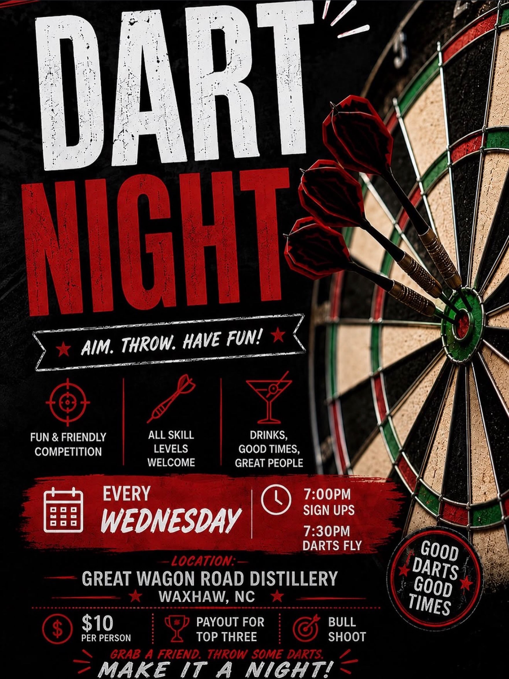 Tonight! Come out for some friendly fun, great drinks, and awesome energy!