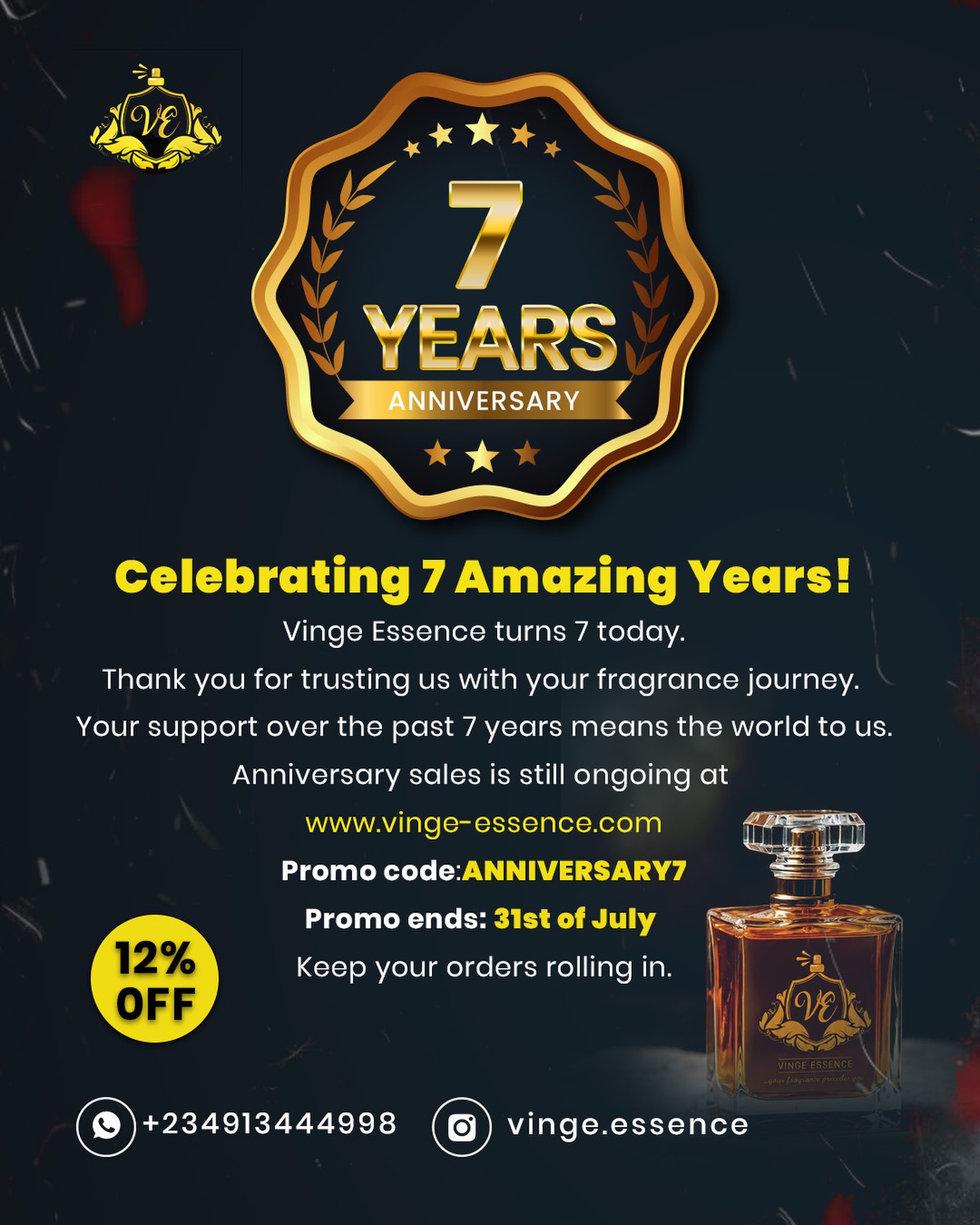 Today we celebrate a milestone of 7 years in business!
Our anniversary sales end on the 31st of July!!!
Keep your orders rolling in! ๐