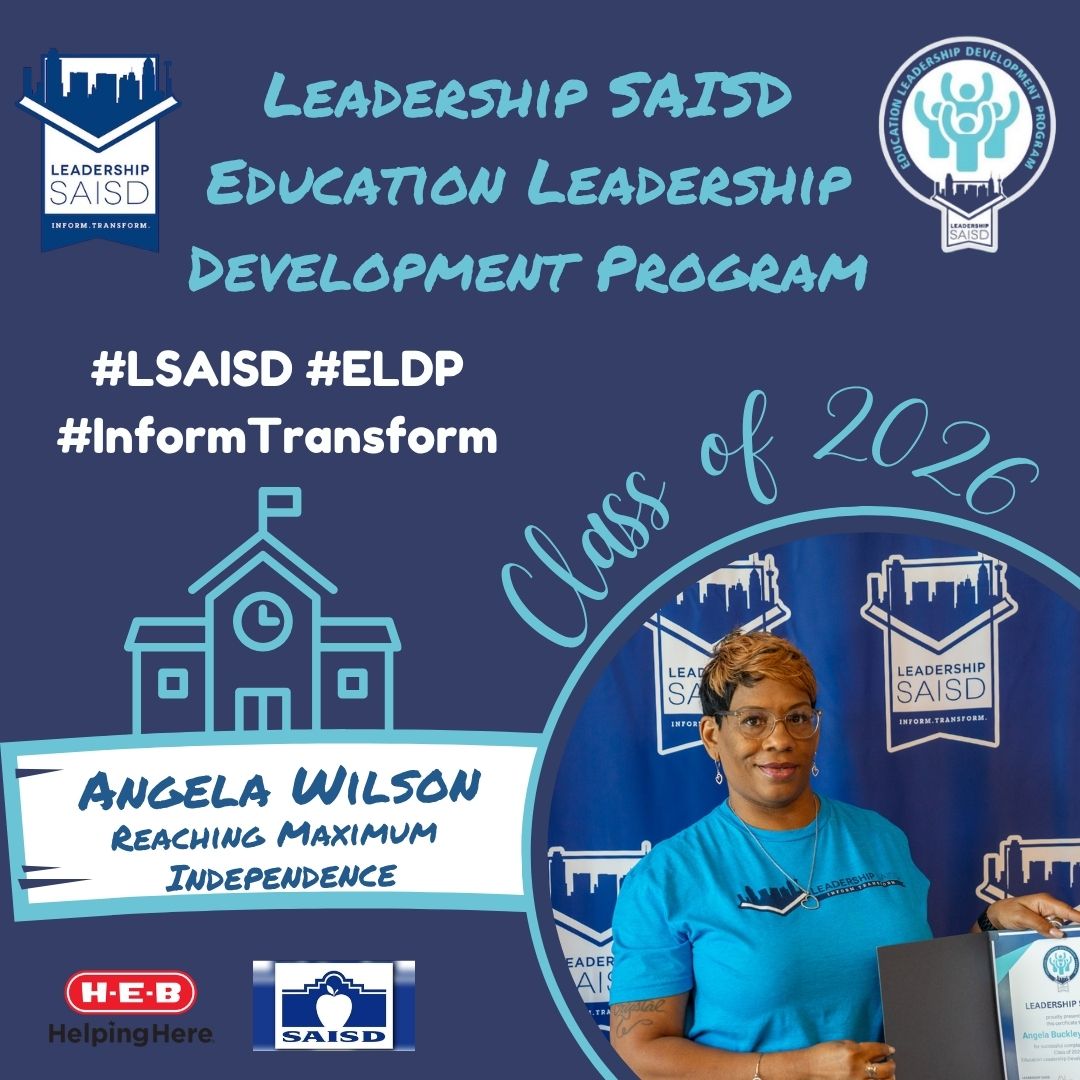 #ELDP Class of 2026 Spotlight ✨ Angela is the Program Manager at Reaching Maximum Independence, where she has over seven years of experience supporting adults with intellectual and developmental disabilities. Before entering the human services field, she spent more than 20 years in customer service and over five years working with justice-involved youth. Those experiences ultimately led her to the IDD field, where she discovered her passion for serving others and advocating for vulnerable populations. Angela holds a Bachelor of Science in Criminal Justice and is currently pursuing her Master’s degree in Healthcare Administration to further expand her leadership and knowledge in the healthcare and human services industries. Her long-term goal is to establish a family-owned nonprofit organization dedicated to supporting young women transitioning from juvenile detention centers and helping them build stable, successful futures.
Outside of work and school, Angela enjoys reading, traveling, and spending quality time with her blended family of six adult children and two grandchildren, who continue to inspire and motivate her every day. #LSAISD #informtransform #publiceducation Thank you to our 2026 Program Sponsors @heb and @sanantonioisd
