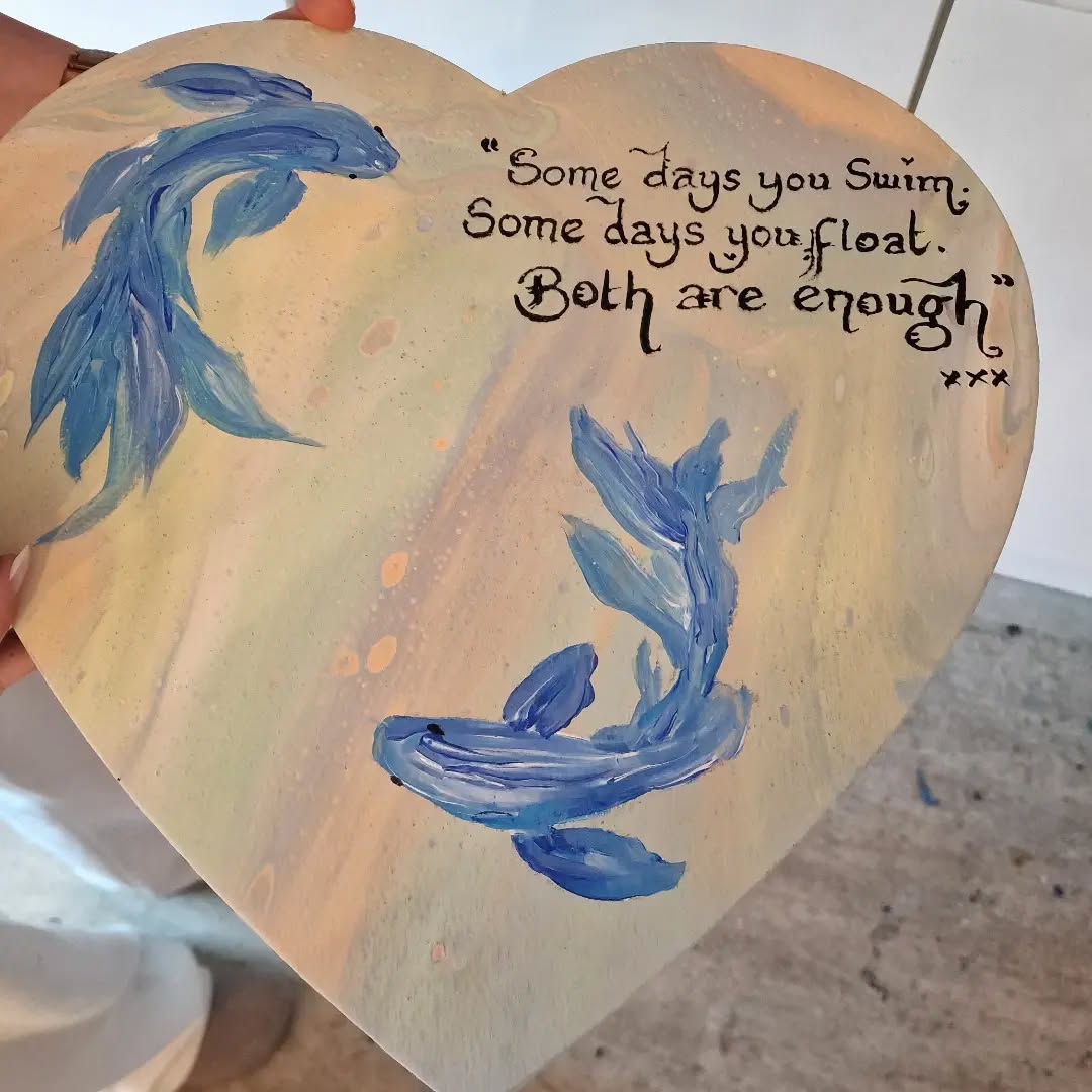 Just a little taster of the art we are preparing for our 10th Anniversary party in December .... Every young person will have a piece of art up for sale, giving a sense of achievement and pride. Selling a peice of art will automatically render them as "artists" they are all super excited!! #koi #messypour #acrylic #artsforlifeproject #exhibition