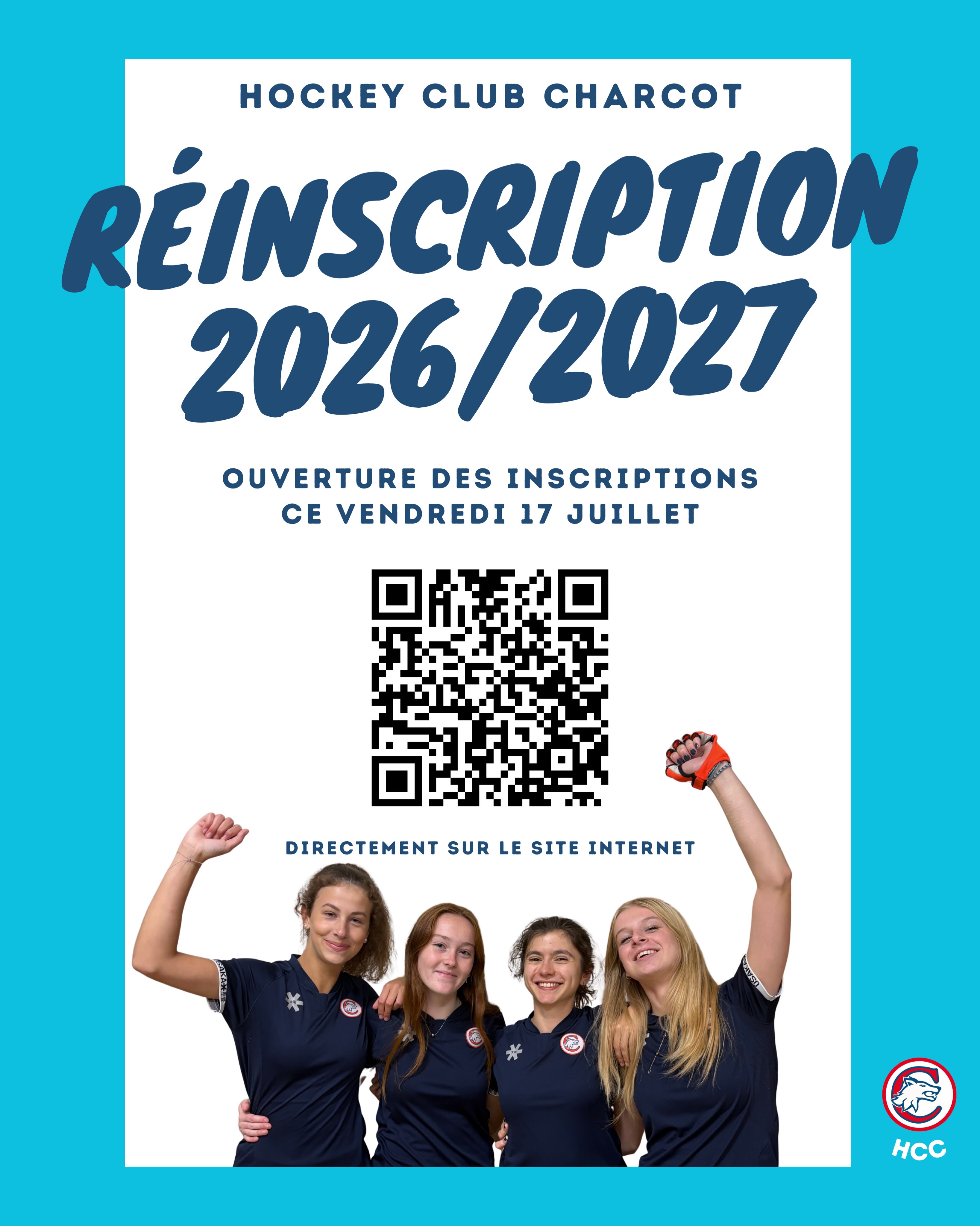 📢 INSCRIPTIONS 2026-2027 : C’EST OUVERT ! 🔴⚪
Le HCC simplifie vos démarches ! Cette saison, un seul formulaire unique vous permet de tout gérer en quelques clics.
⚡ Ce qui change pour vous :
* Plus simple : Un seul formulaire pour l’inscription, le paiement sécurisé et les réductions.
* Plus rapide (Réinscriptions) : Utilisez la même adresse e-mail que l’an dernier pour pré-remplir automatiquement vos données !
* Réductions familles : Calculées automatiquement, sans code promo.
* Pass’Sport / Pass’Région : Vous réglez la totalité à l’inscription, et le club vous rembourse dès réception de vos justificatifs.
🤝 Opération « Gagnant-Gagnant » : Soutenez le HCC !
Faites un don déductible d’impôts à 66 % lors de votre inscription. Pour vous, le coût final reste le même, mais le club reçoit une aide précieuse !
* Exemple Adulte Compétition : Vous réglez 715 € -> Coût réel de 305 € après déduction fiscale, et +410 € injectés directement dans le matériel et les entraînements du club.
🔗 Ne tardez pas, inscrivez-vous ici : https://www.hccharcot.fr/about-us/inscription/
Bonne saison à tous ! 🔥