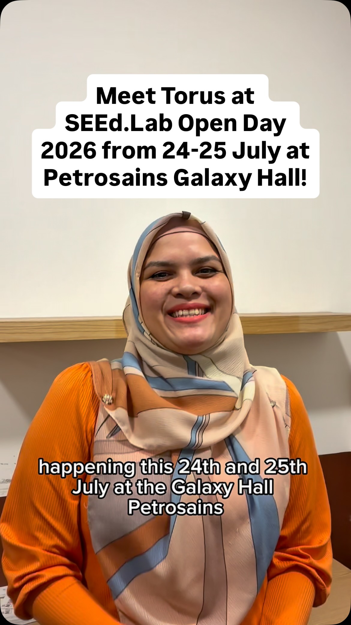 Behind every impact story is a purpose. Meet Torus and discover how they are empowering single mothers through dignified work and economic independence.
๐
24โ25 July 2026
โฐ 10.00 AM โ 5.00 PM
๐ Galaxy Hall, Petrosains, Suria KLCC
๐งญ How to Get There:
โ
Enter Suria KLCC and make your way to Petrosains
โ
Follow the directional signage to Galaxy Hall
โ
Look out for our SEEd.Lab volunteers who will be ready to assist you
Whether you're an aspiring entrepreneur, changemaker, student, or simply curious about social innovation, we look forward to welcoming you!
๐ See you at SEEd.Lab Open Day!