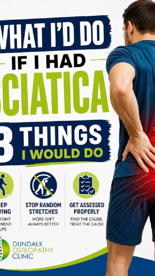 Most people with sciatica don't need another random exercise from social media.
They need answers.
At **Dundalk Osteopathy Clinic**, our **DOC Recovery Method** helps you:
✅ **Discover** why your sciatica started
✅ **Optimise** your recovery with the right treatment and rehabilitation
✅ **Condition** your body to reduce the chances of it coming back
You don't have to keep living around your pain.
📍 Dundalk Osteopathy Clinic
📲 Book via the link in our bio.
#backpain #sciatica #discbulge #dundalkosteopathyclinic #dundalksportsmedicine