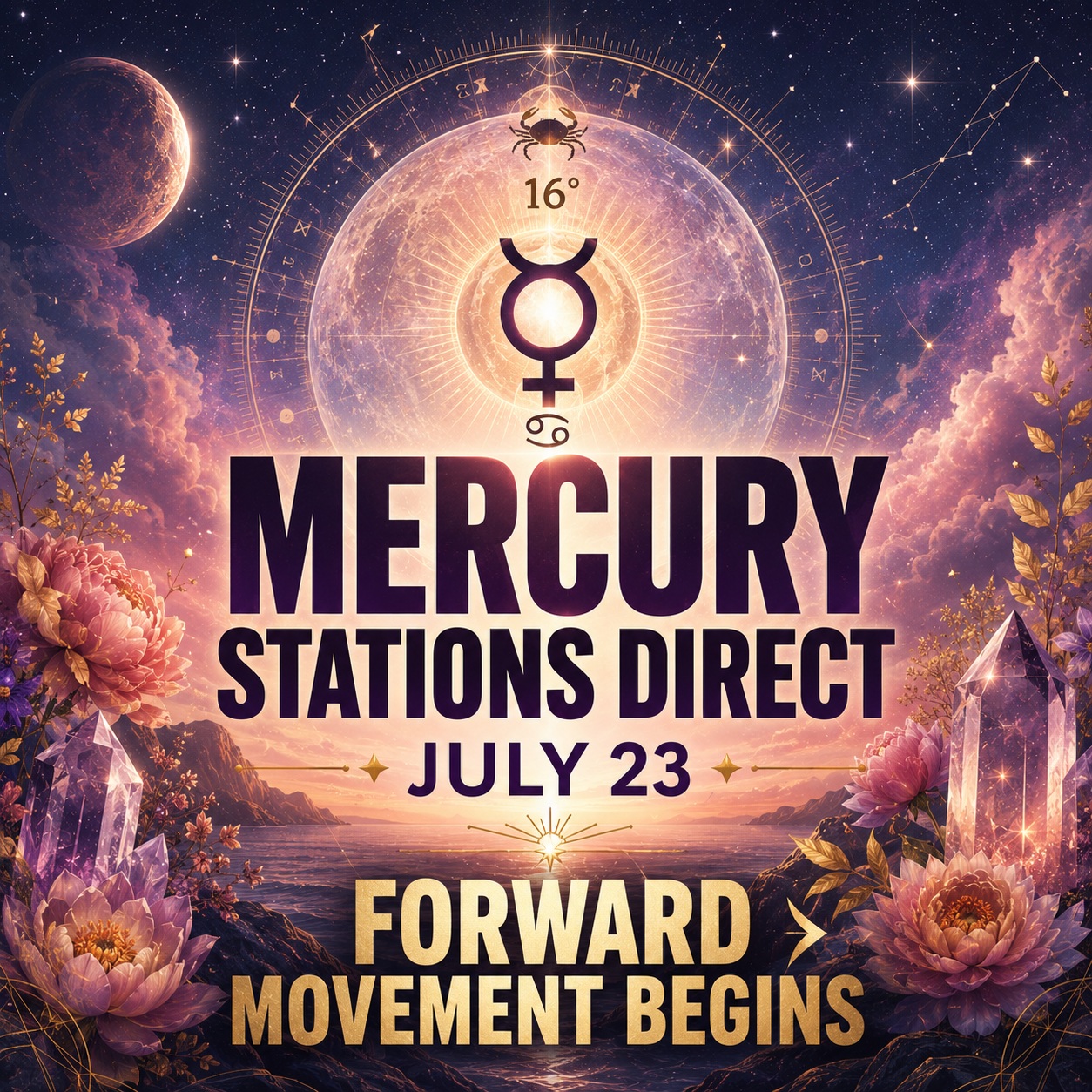 Mercury turns direct!
After three weeks in retrograde motion, Mercury finally stations direct at 16° of Cancer.
Even though Mercury is officially direct, it doesn't instantly return to full speed.
During these first few days, it's still getting back on its feet and slowly picking up momentum.
Think of it like a car that's just started moving after being parked and it takes a little while before it's cruising at full speed.
So don't assume everything immediately goes back to normal. Continue to double check important emails and documents, allow extra time if you're traveling and be patient with communication and technology.
Things are moving forward again but Mercury is still finding its rhythm!
The good news is that whatever Mercury has been asking you to review, rethink, revise or revisit over the past three weeks can now slowly begin moving forward again.
Now it's time to take the lessons of the retrograde and begin putting them into action.
#astrology #astrologypost #astrologysigns #astrologyposts #astrologyreadings #astrology101 #astrologyanswers #astrologydaily #astrologyinsights #astrologyreport #astrologyforthesoul #astrologytoday #astrology2026 #mercury #mercuryretrograde #mercurydirect #cancer #evolutionaryastrology